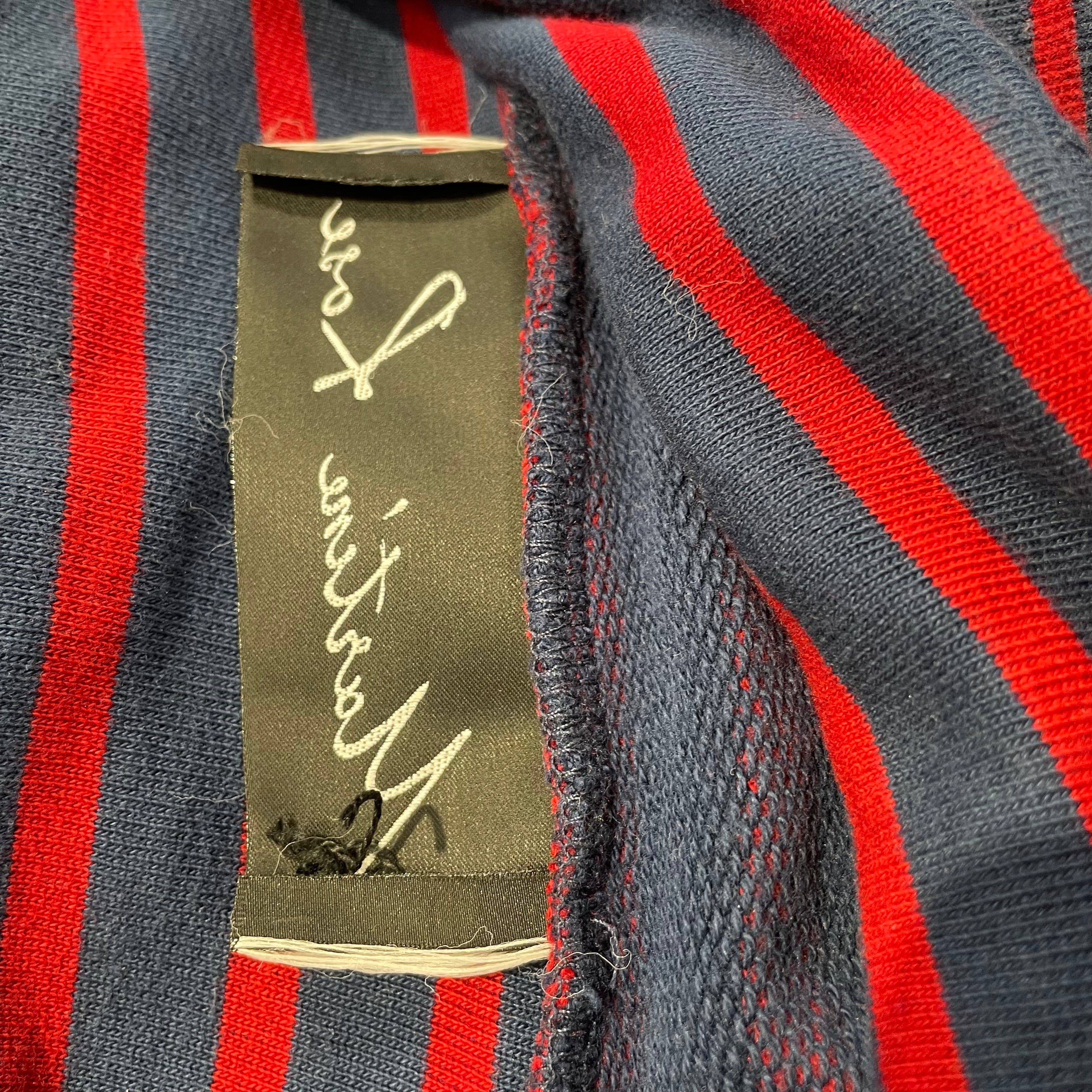 MARTINE ROSE/Sweatshirt/M/Stripe/Cotton/MLT/SUNBLEACHED RED STRIPPED BATWI view 3