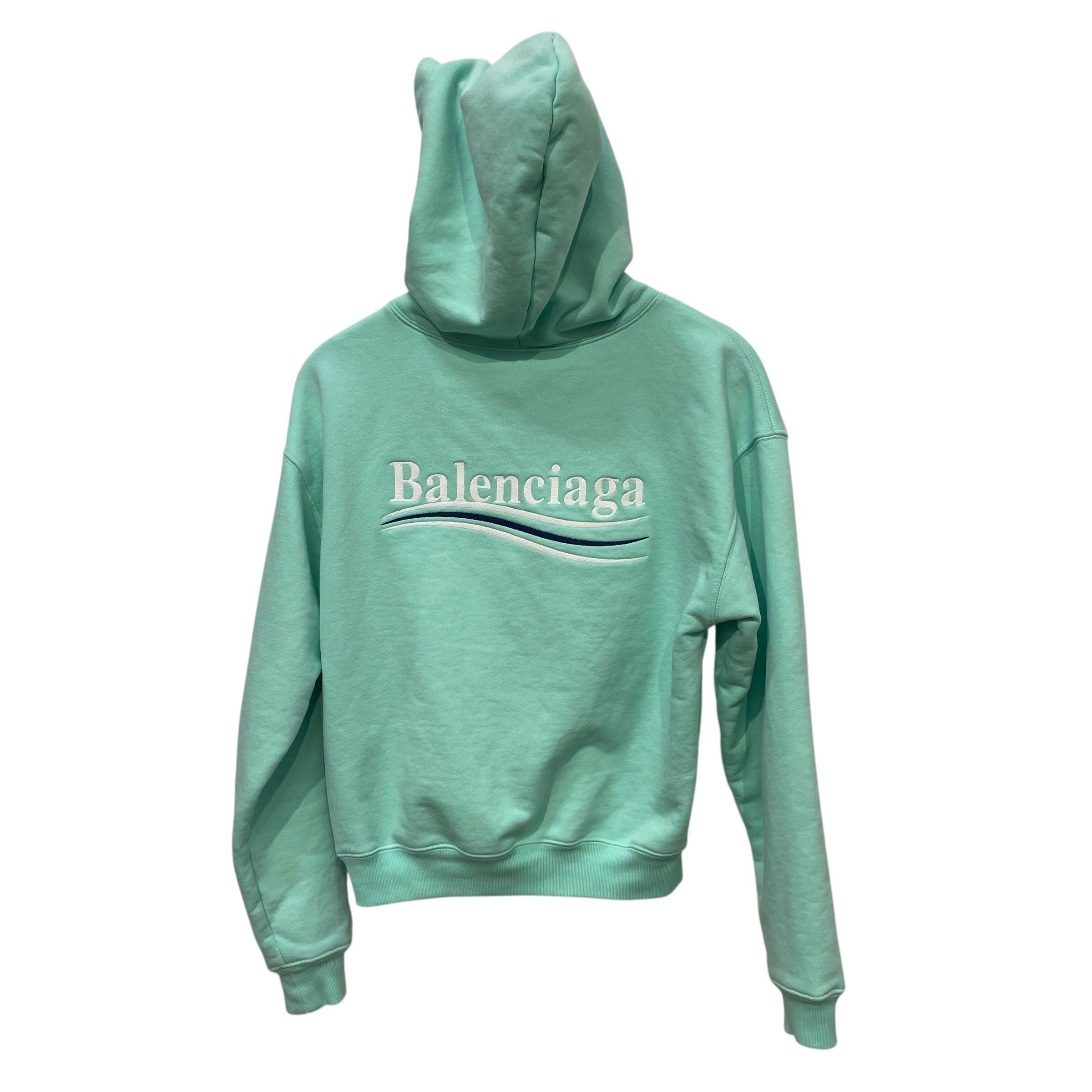 BALENCIAGA/Zip Up Hoodie/XS/Graphic/Cotton/GRN/political hoodie view 2