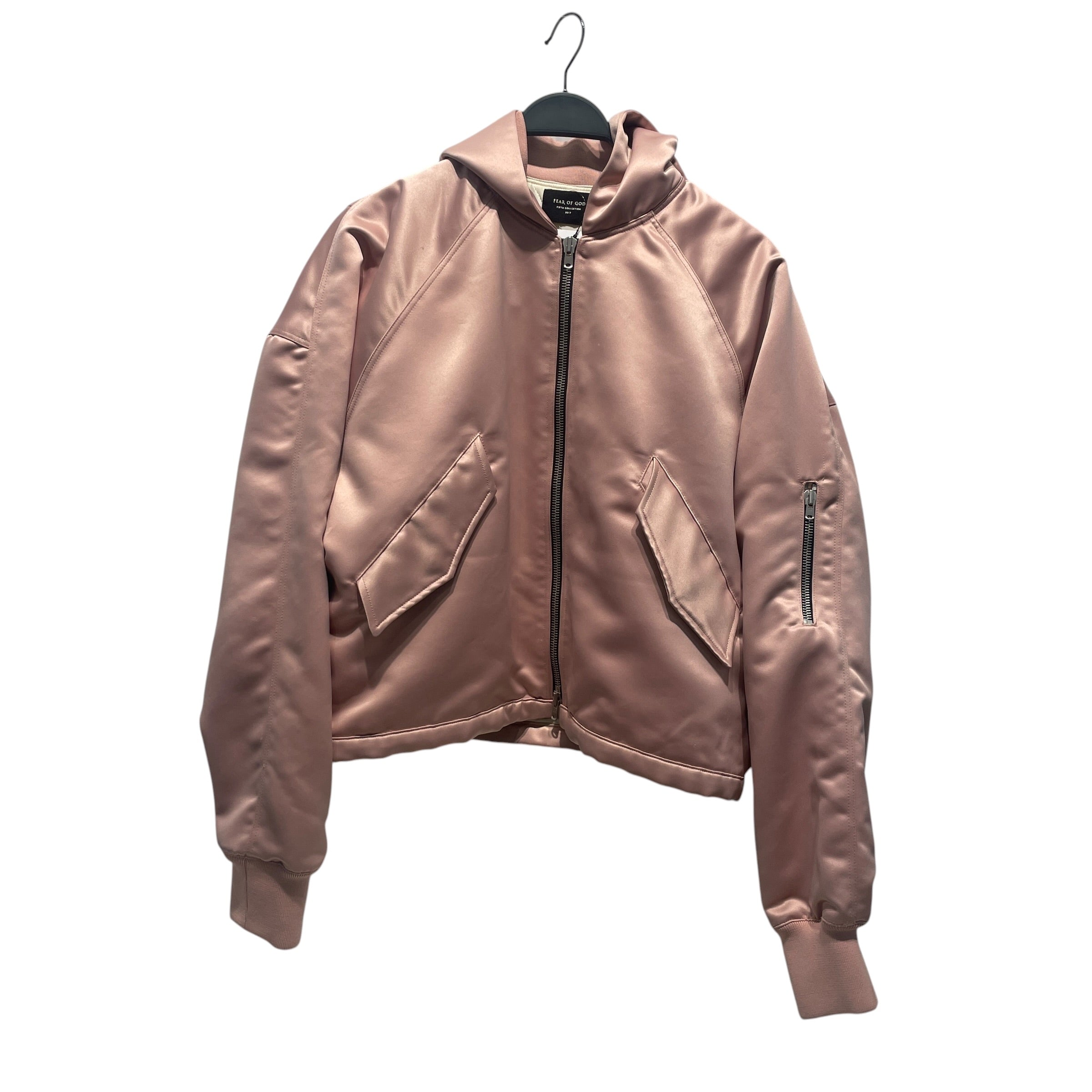 FEAR OF GOD/Baseball Jkt/S/PNK/Pink satin view 1