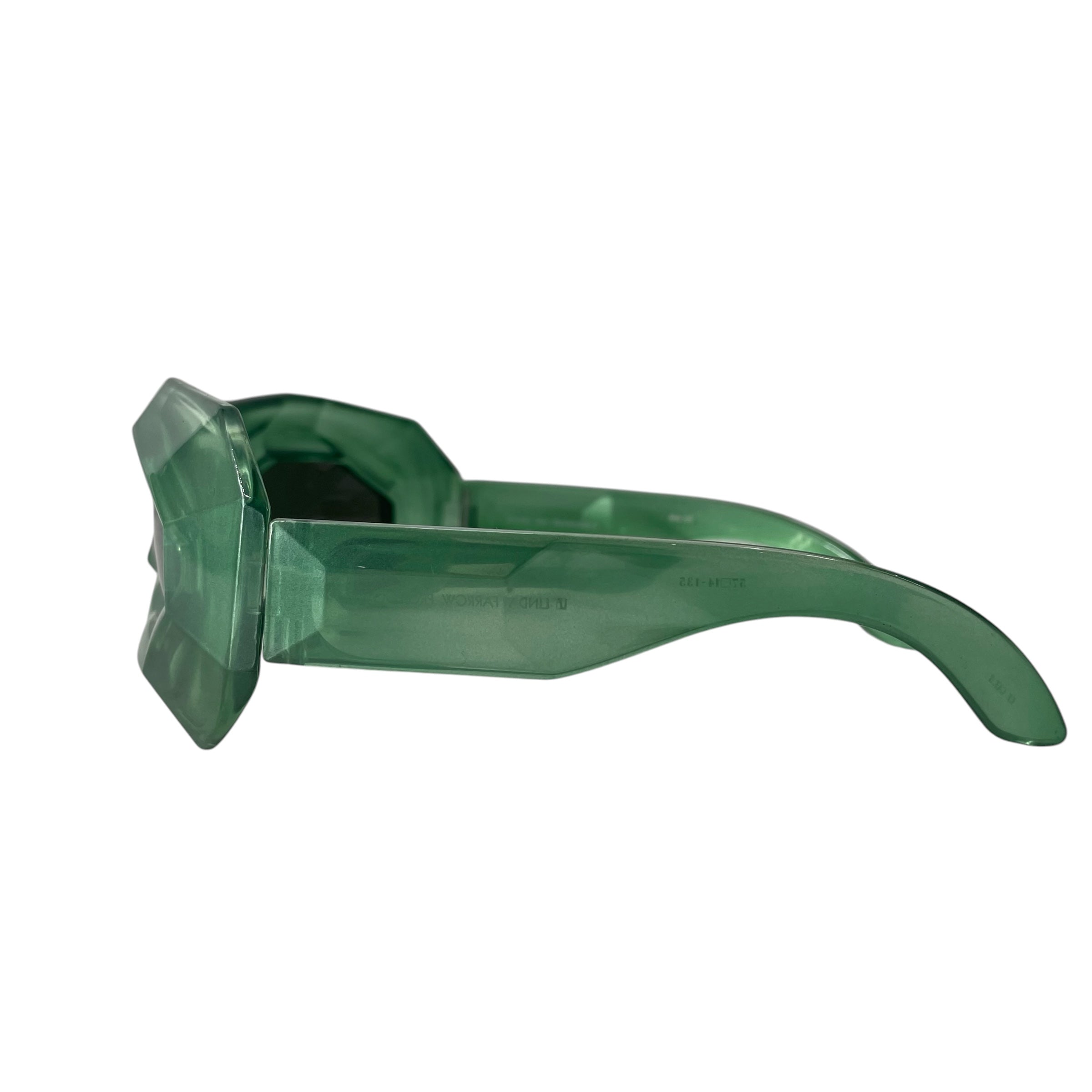 Walter Van Beirendonck/LINDA FARROW/Sunglasses/Plastic/GRN/DIAMOND SUNGLASSES view 4