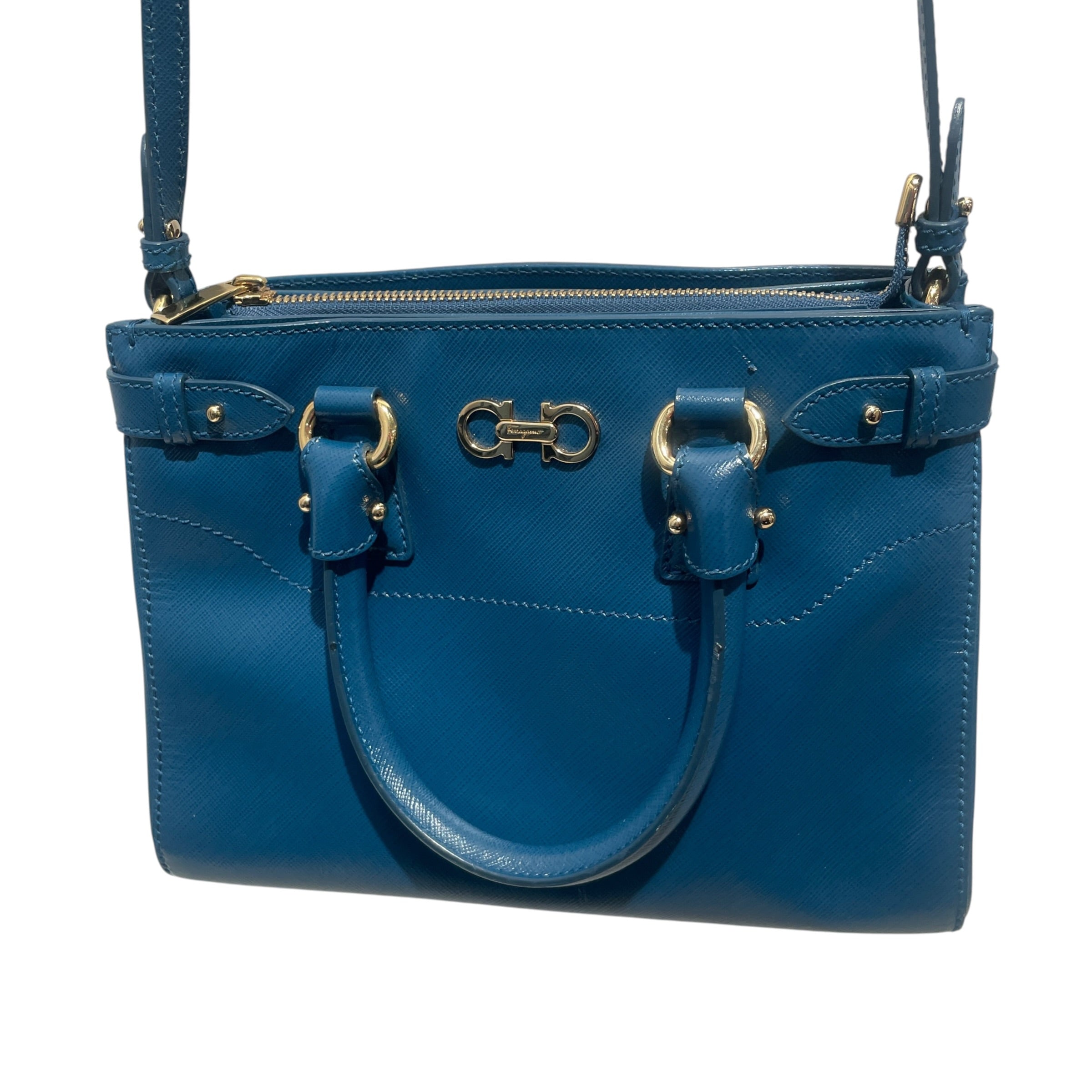 Salvatore Ferragamo/Cross Body Bag/Acrylic/BLU/GANCINI view 3