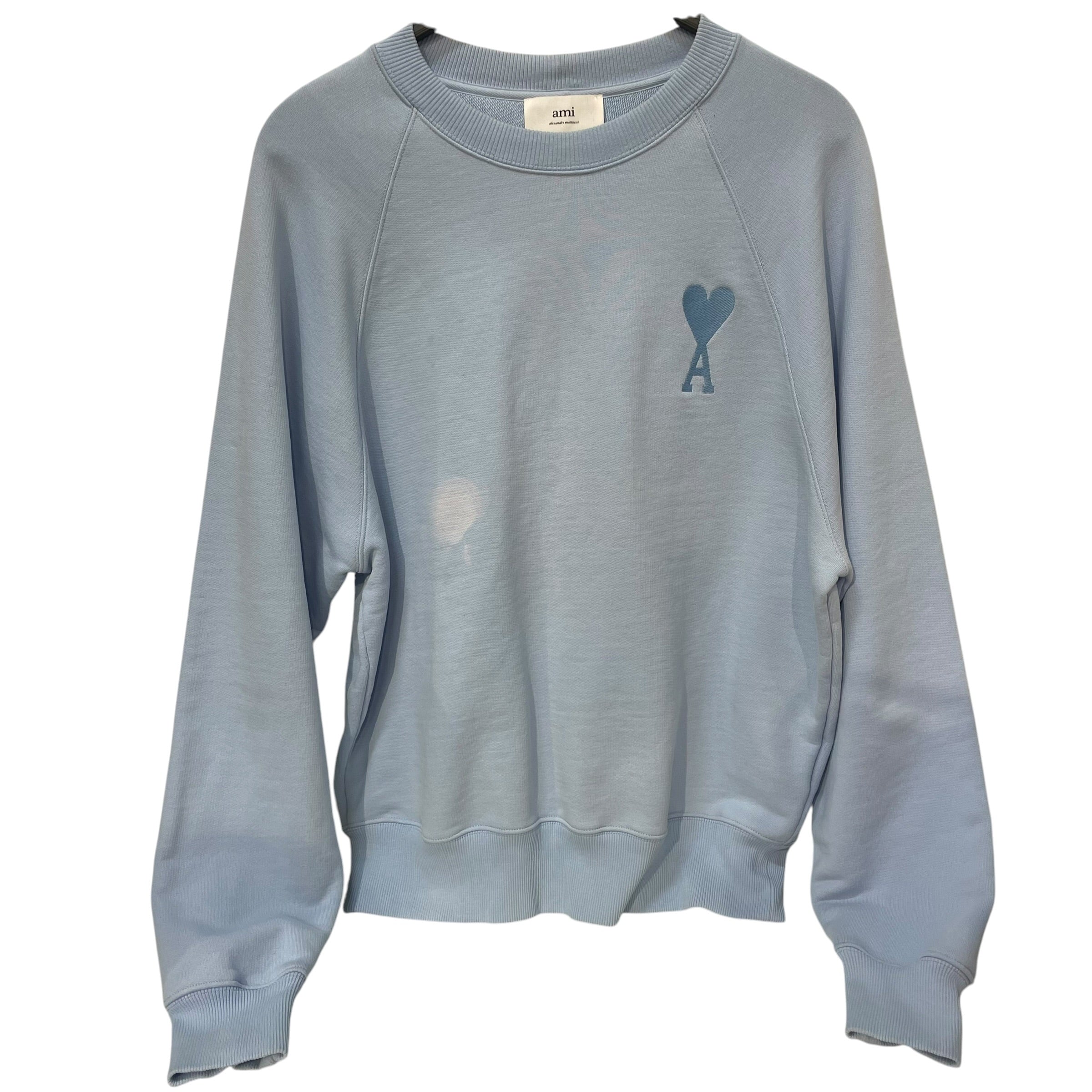 ami alexandre mattiussi/Sweatshirt/M/Cotton/BLU/De Coeur Tonal Boxy view 1