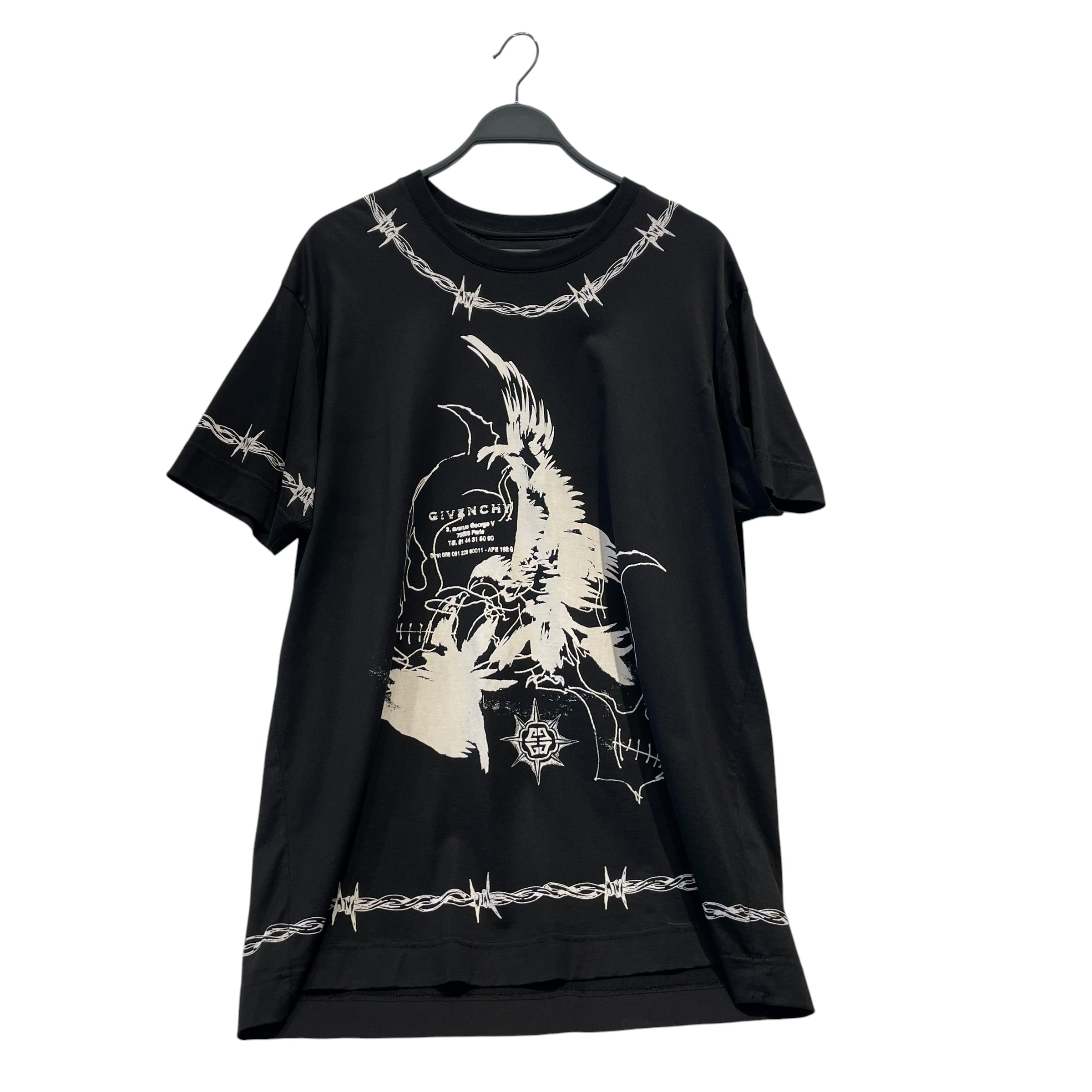GIVENCHY/T-Shirt/S/Cotton/BLK/All Over Print/Givenchy Thorn Shirt view 1