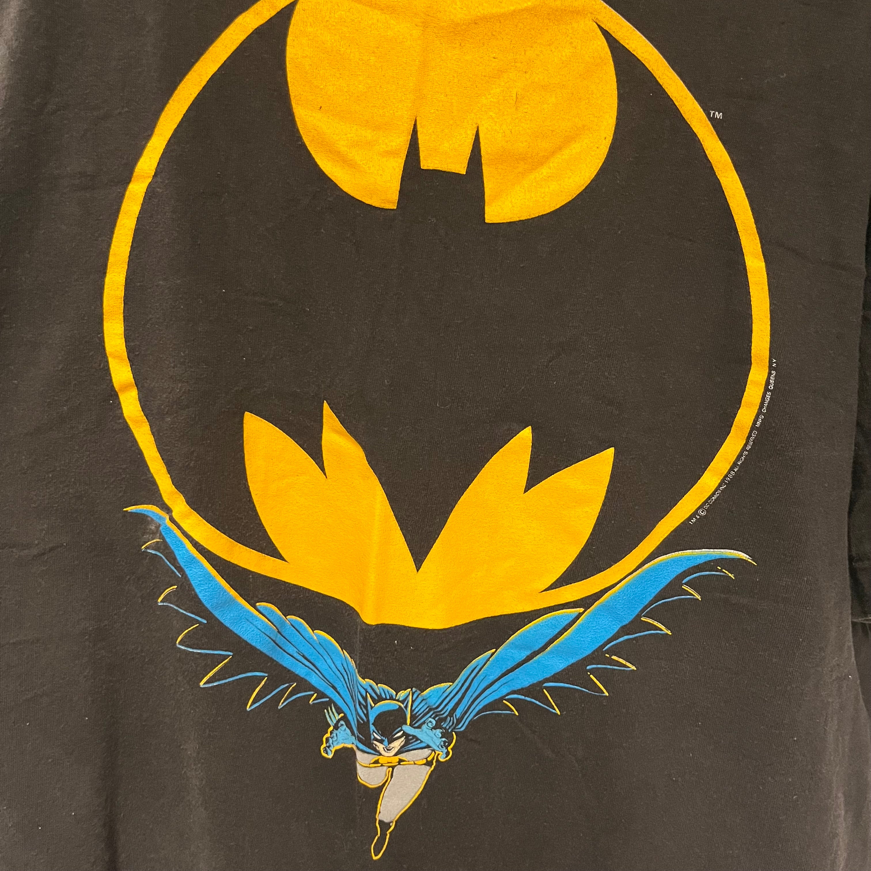 Vintage/T-Shirt/XL/Cotton/BLK/1988 batman huge logo view 4