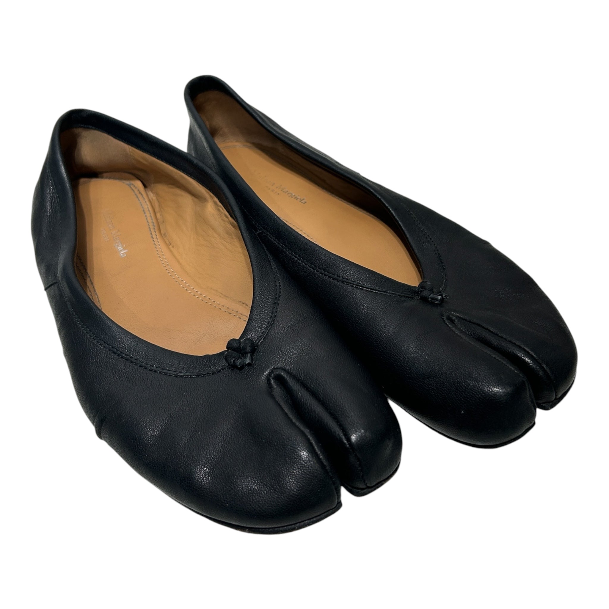 Maison Margiela/Flat Shoes/EU 36.5/Leather/BLK/tabi flats view 1