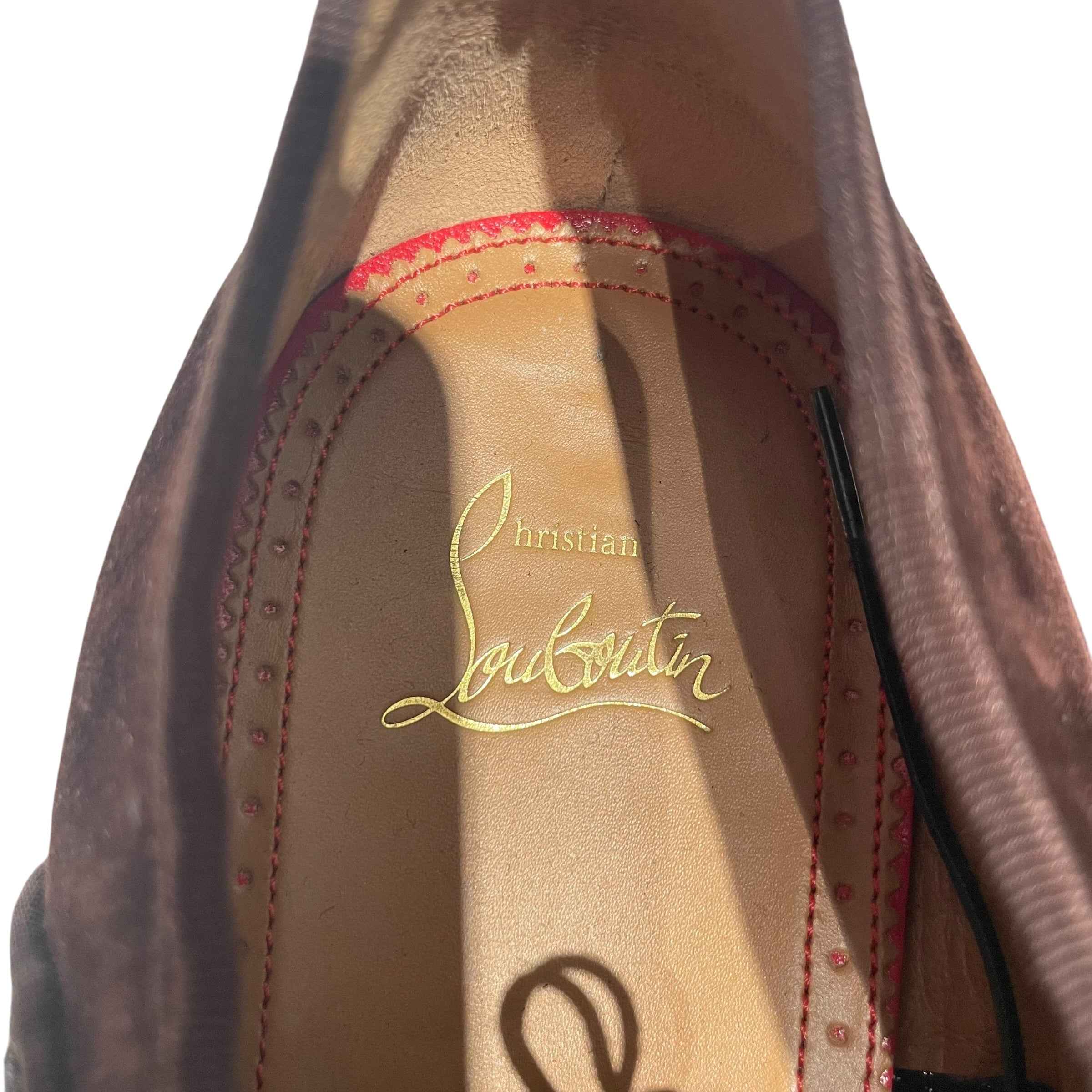 Christian Louboutin/Loafers/EU 42/Suede/BLK/Greggo Suede Oxford view 4