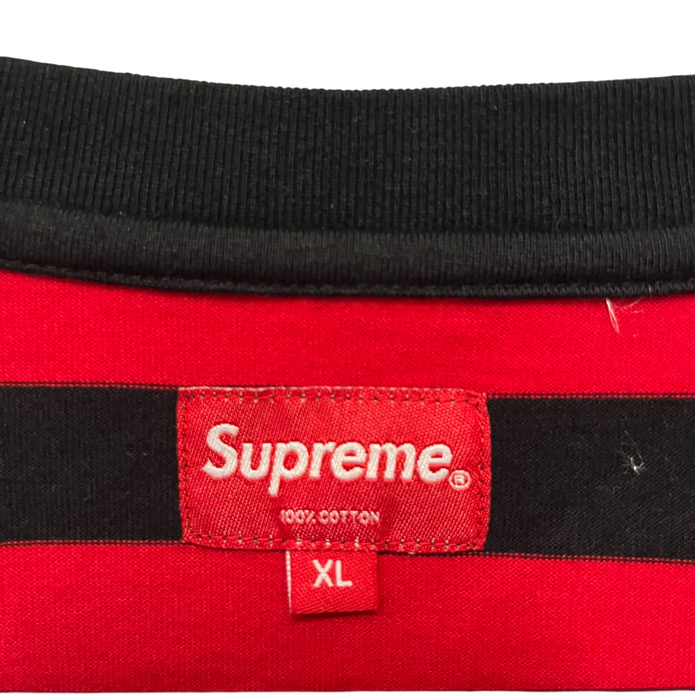 Supreme/LS T-Shirt/XL/Cotton/RED/Stripe/flags stripe view 3