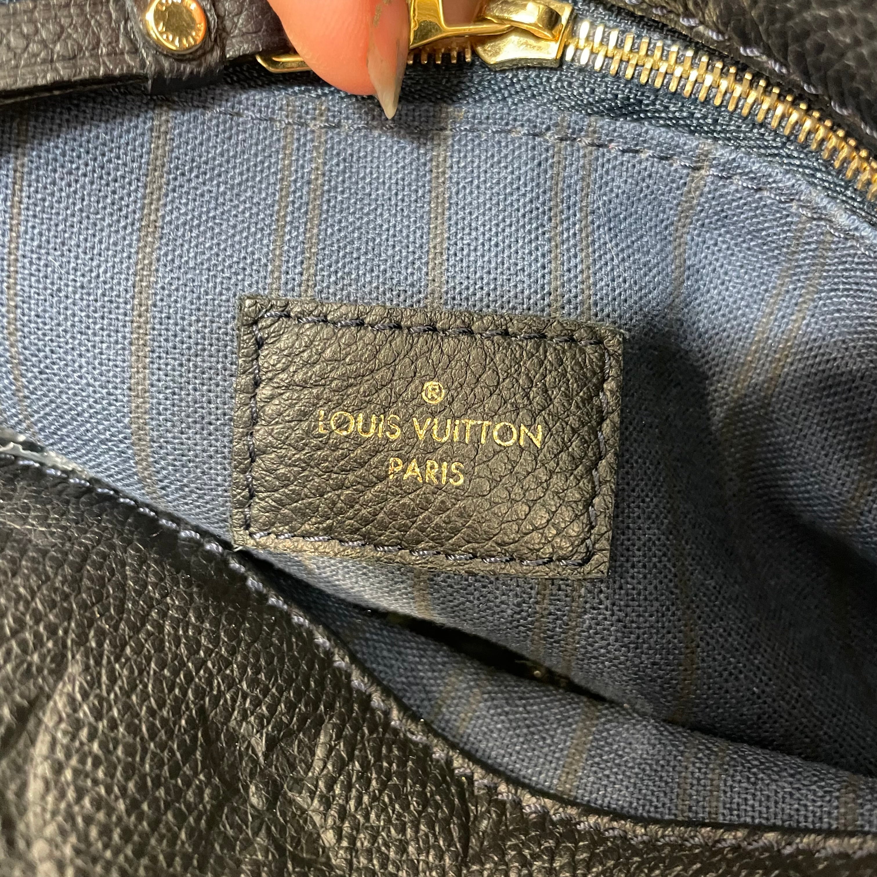 LOUIS VUITTON/Cross Body Bag/Monogram/Leather/NVY/Metis Hobo view 6