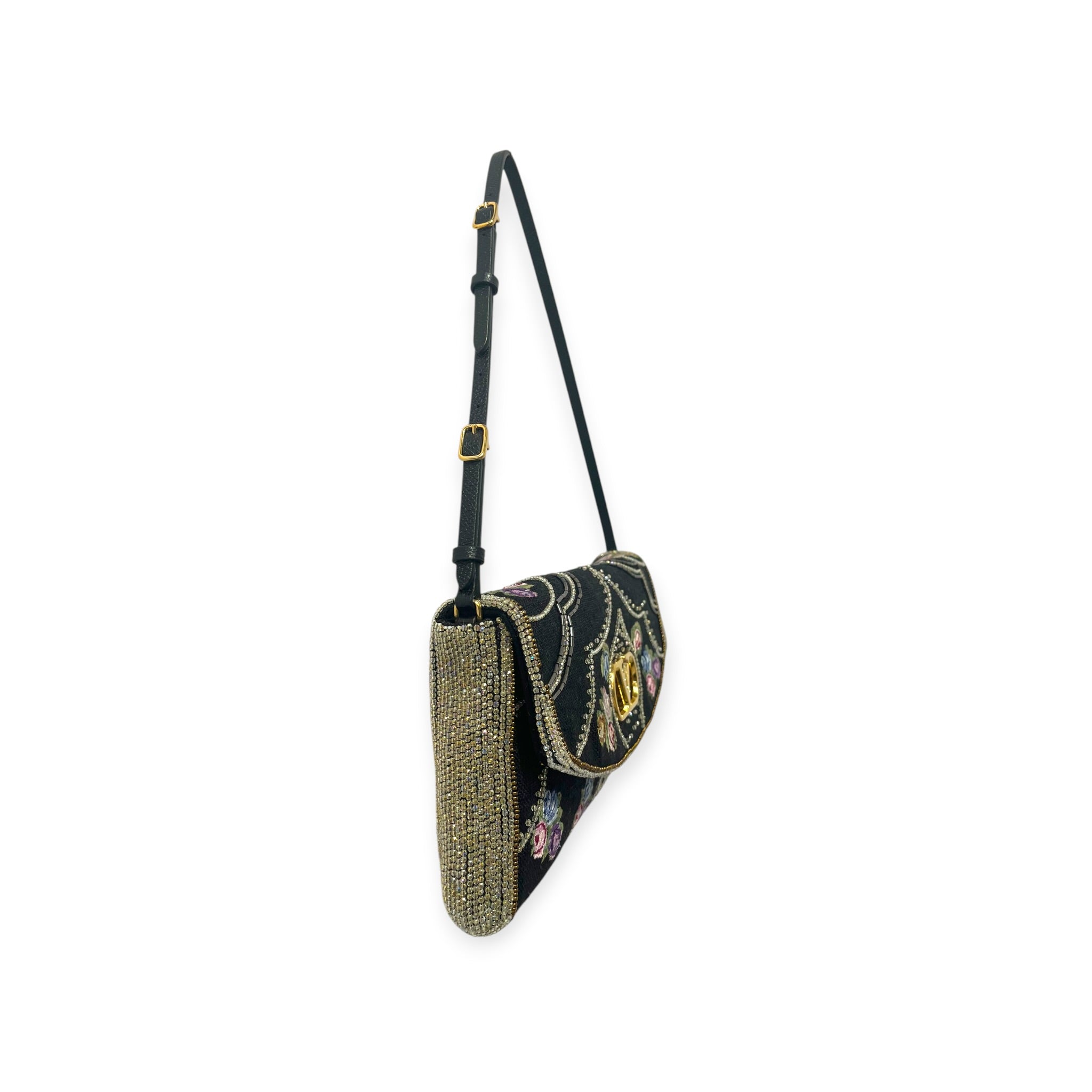 VALENTINO GARAVANI/Bag/BLK/DEVAIN SMALL EMBROIDERED BAG view 2