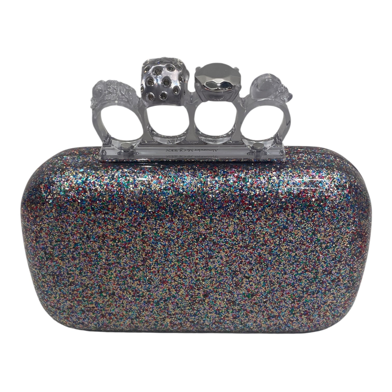 Alexander McQueen/Clutch Bag/Glitter/Acrylic/PPL/SILVER HARDWEAR view 2