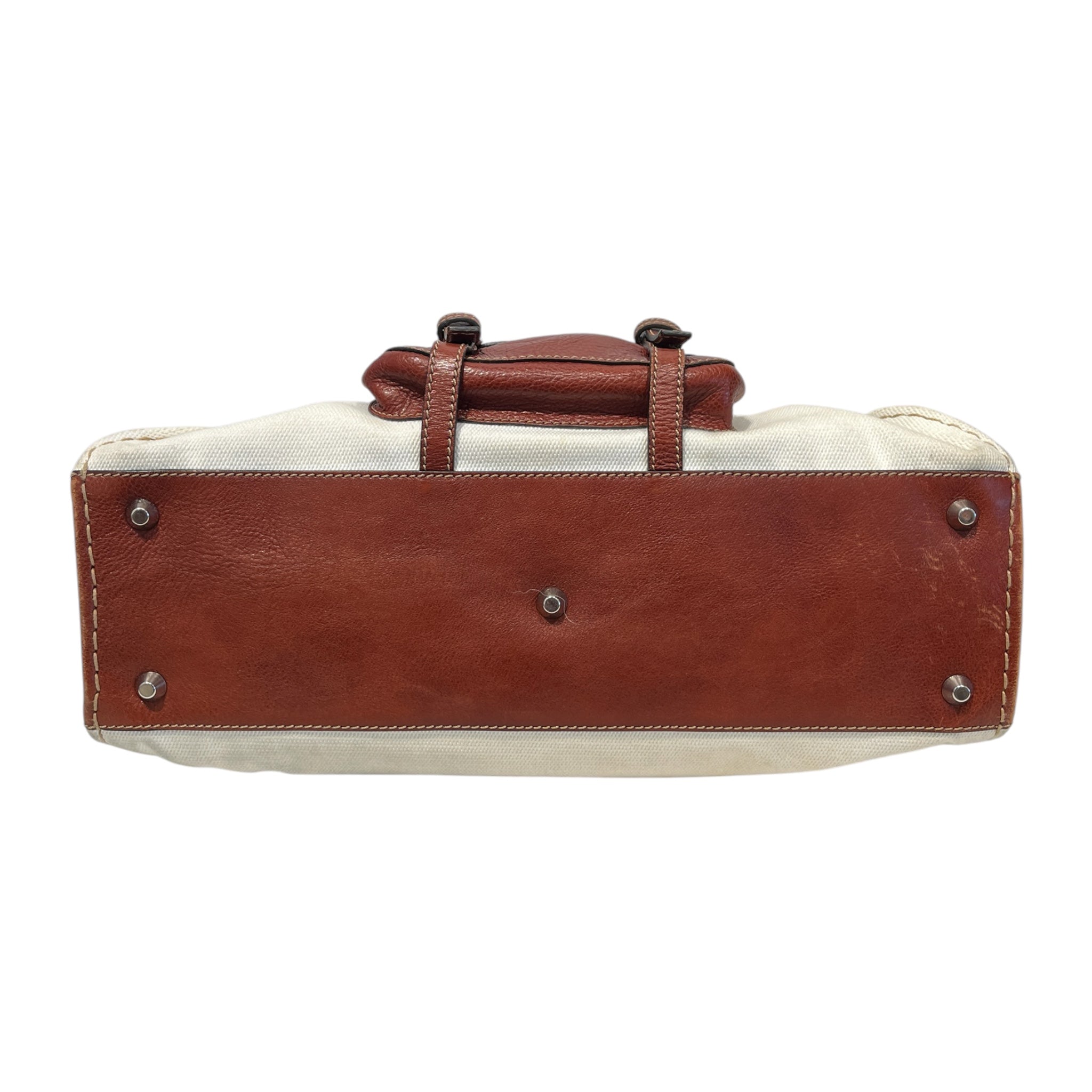 Chloe/Cross Body Bag/WHT/VINTAGE CHLOE EDITH WHITE CANV view 4