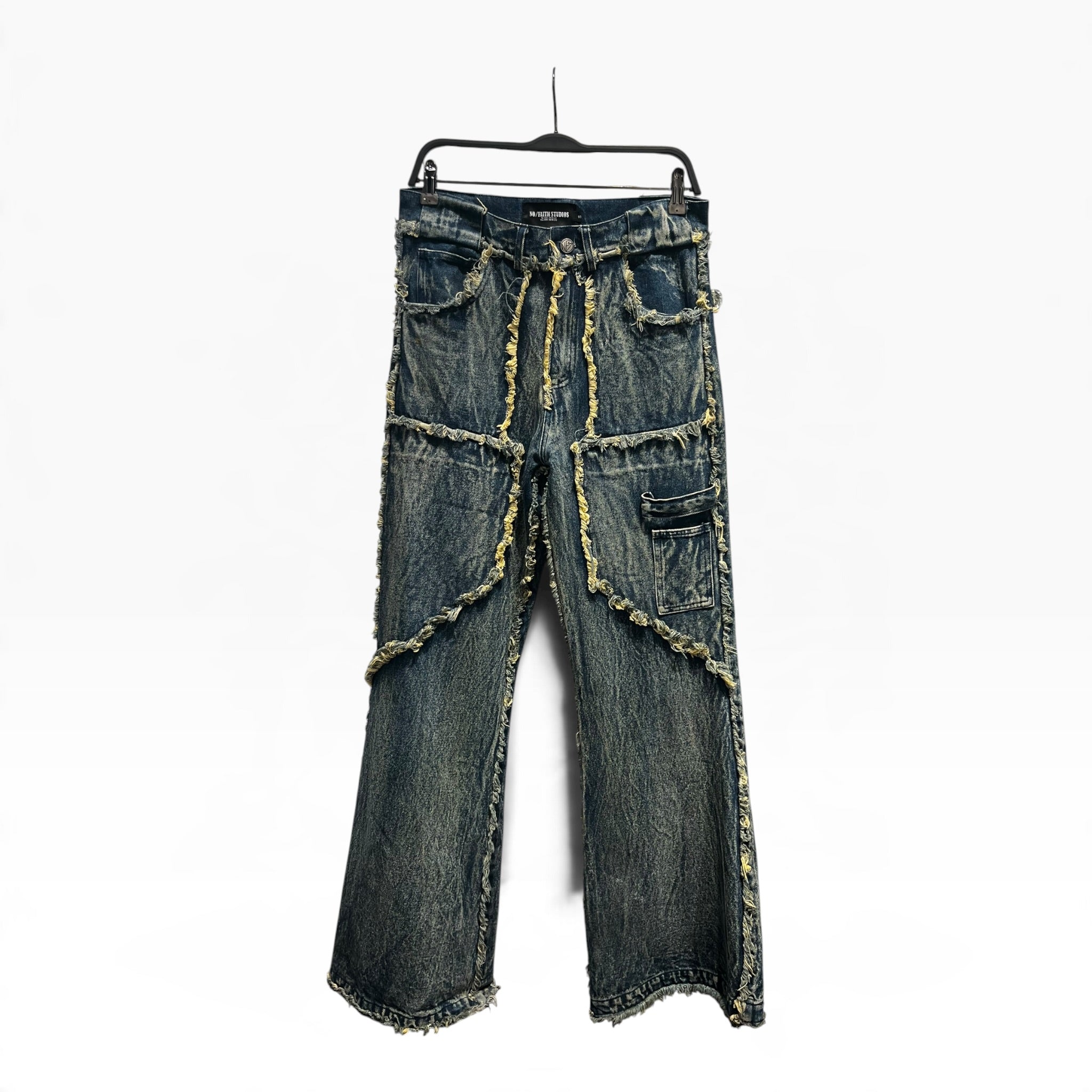 NO/FAITH STUDIOS/Pants/S/Denim/BLU/Distressed Flare 002 view 1