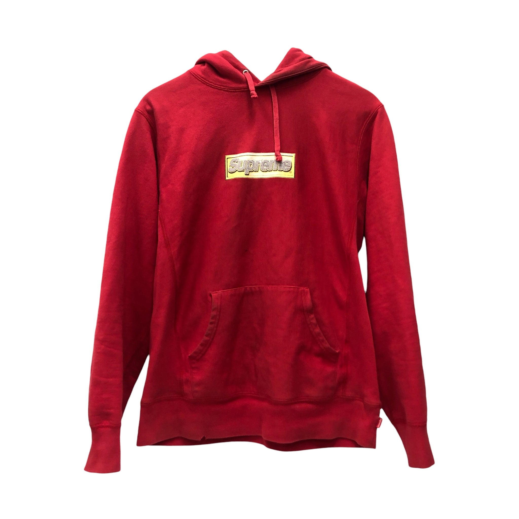 Supreme/Hoodie/M/Graphic/Cotton/RED/gold platinum box logo view 1