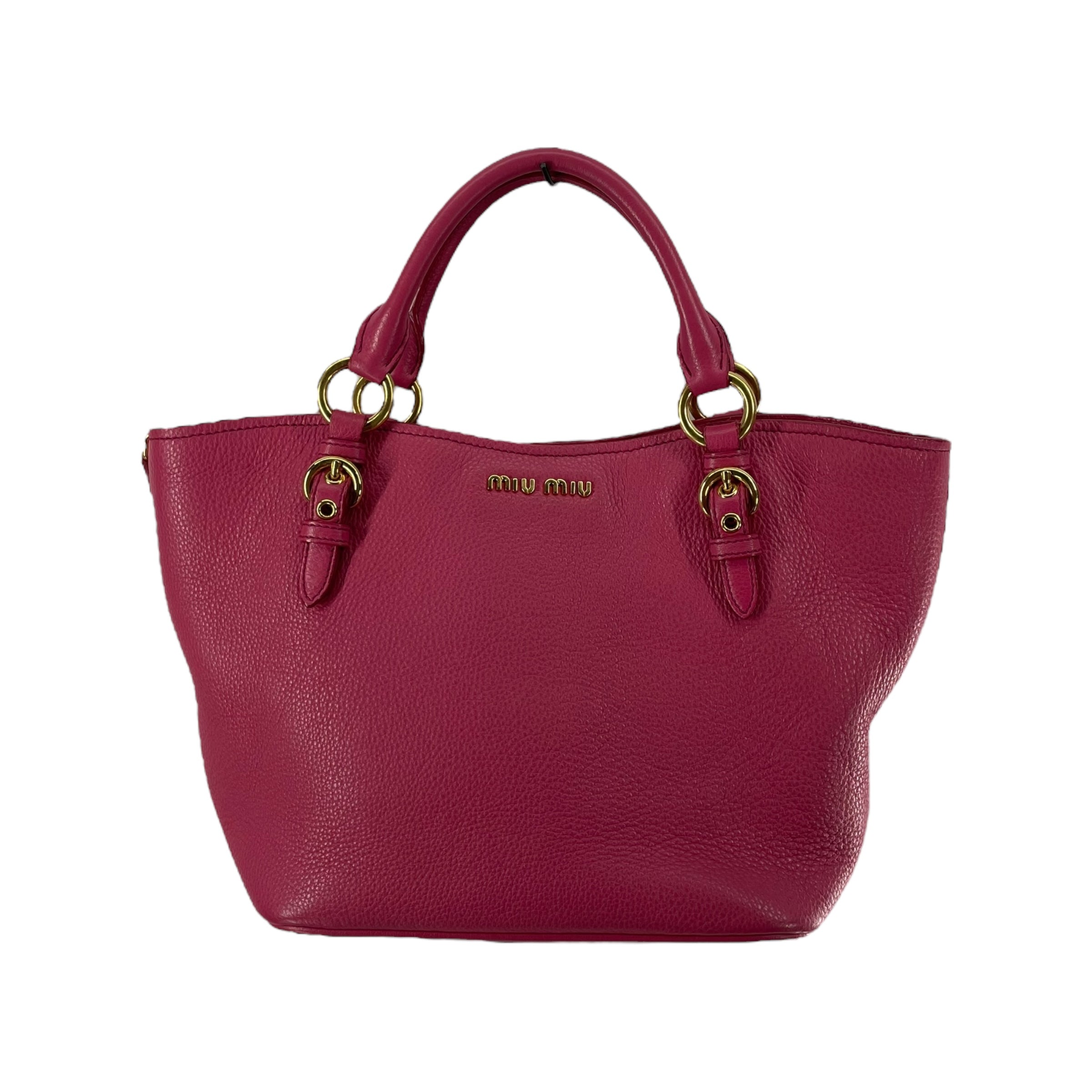 MIU MIU/Hand Bag/Leather/PNK/GOLD HARDWARE view 1