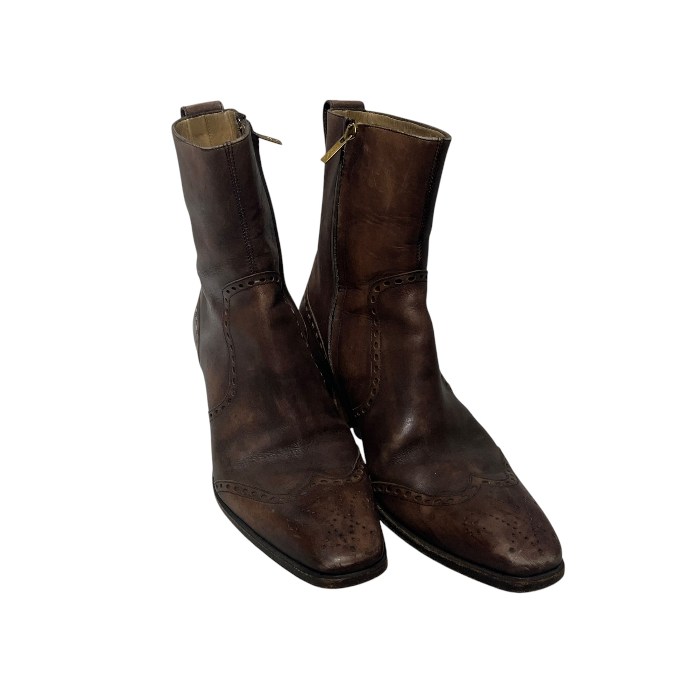 YVES SAINT LAURENT rive gauche/Boots/EU 39/Leather/BRW/ view 1