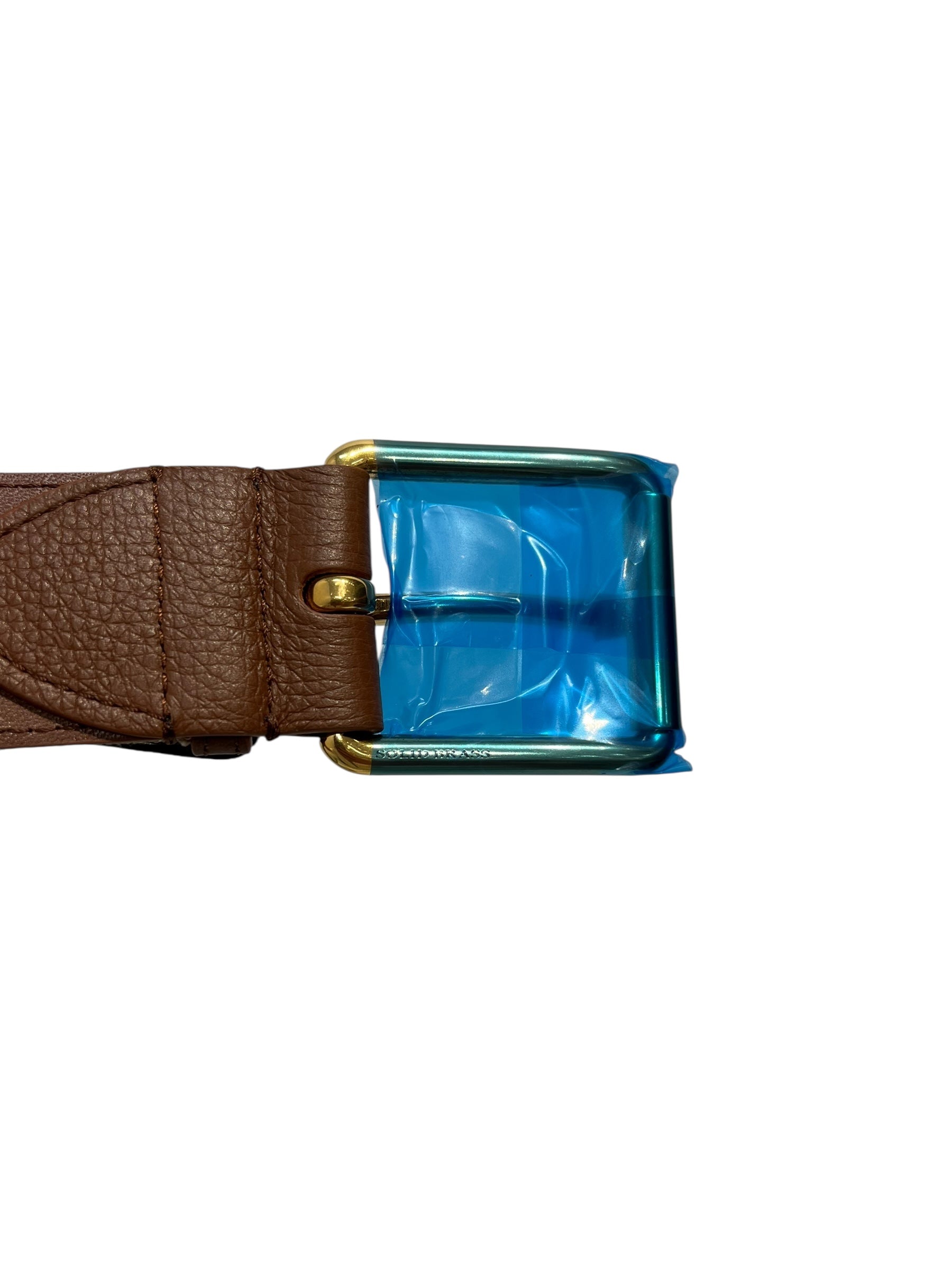 BURBERRY/Belt/Plaid/Leather/KHK/check b buckle belt view 4
