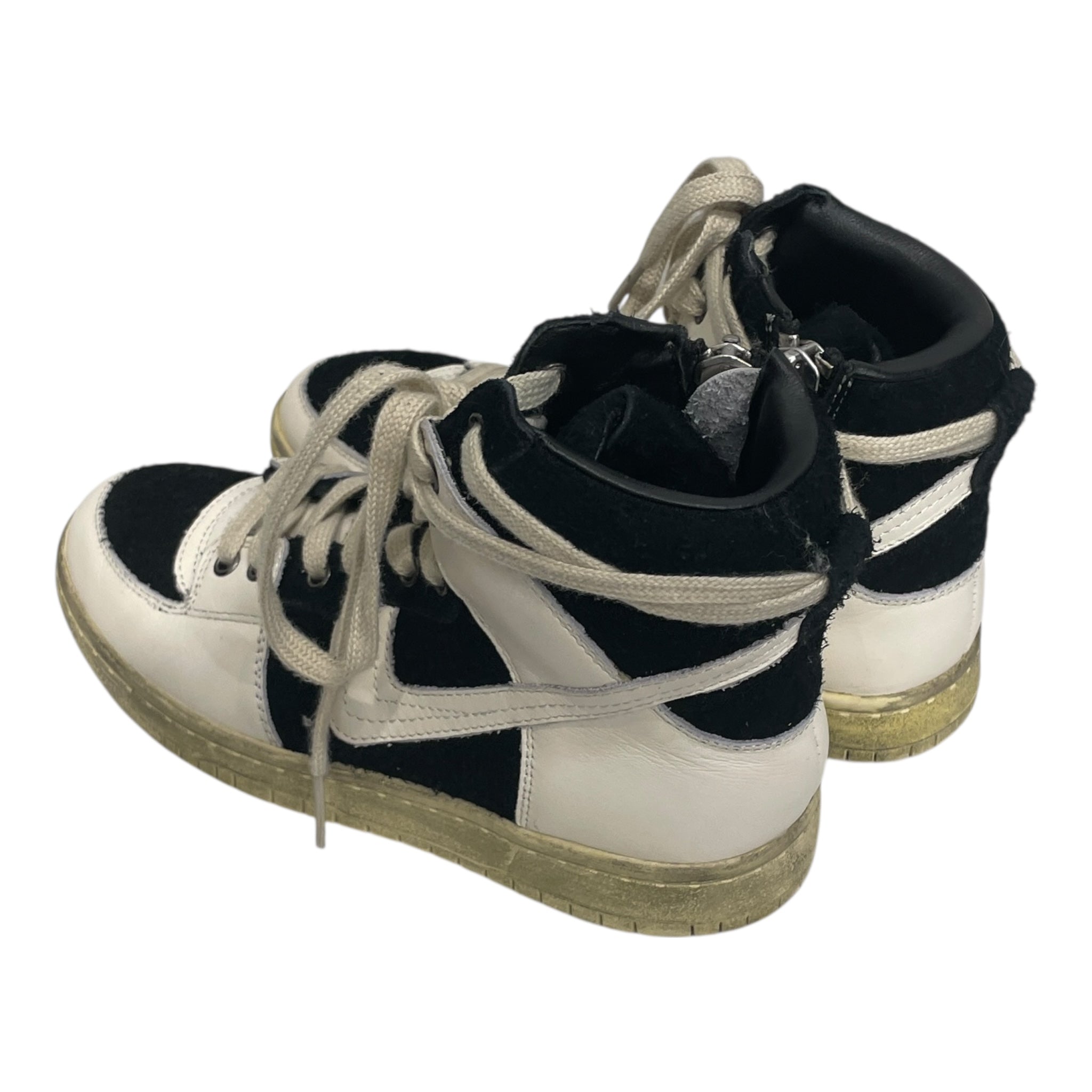 plessume/Hi-Sneakers/EU 37/Border/Cotton/WHT/"slam dunks" high view 2