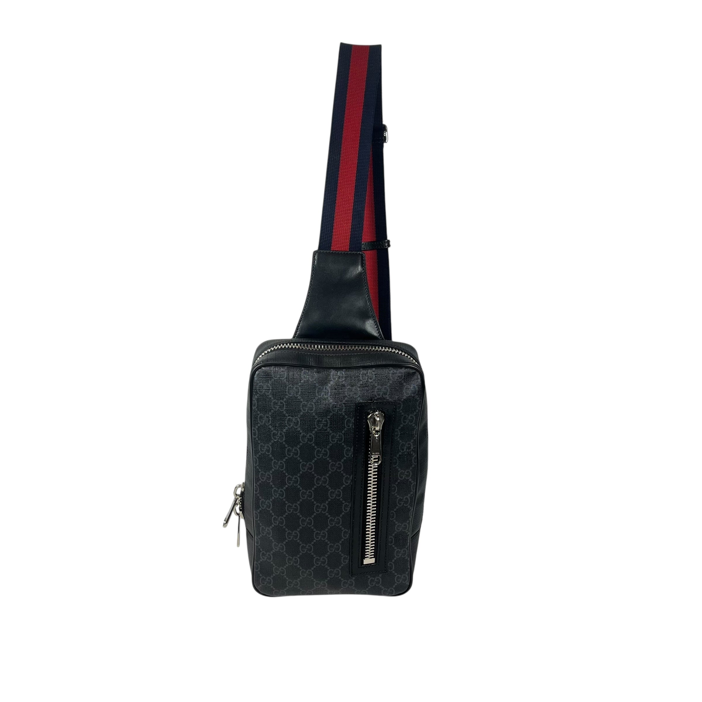 GUCCI/Cross Body Bag/Monogram/Leather/BLK/478325 498879 view 1