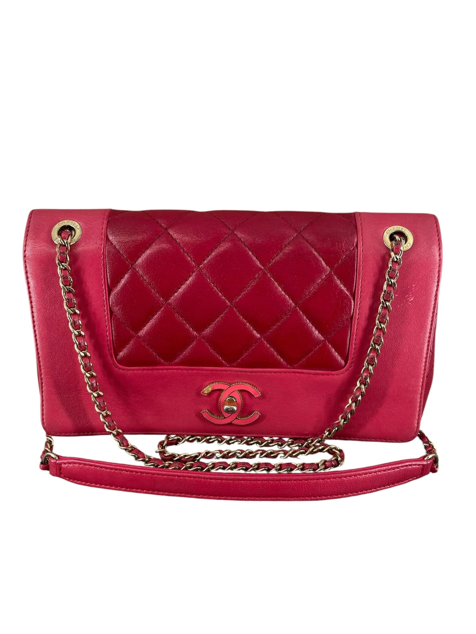 CHANEL/Bag/Leather/RED/23782309 GLD HRDWRE view 1