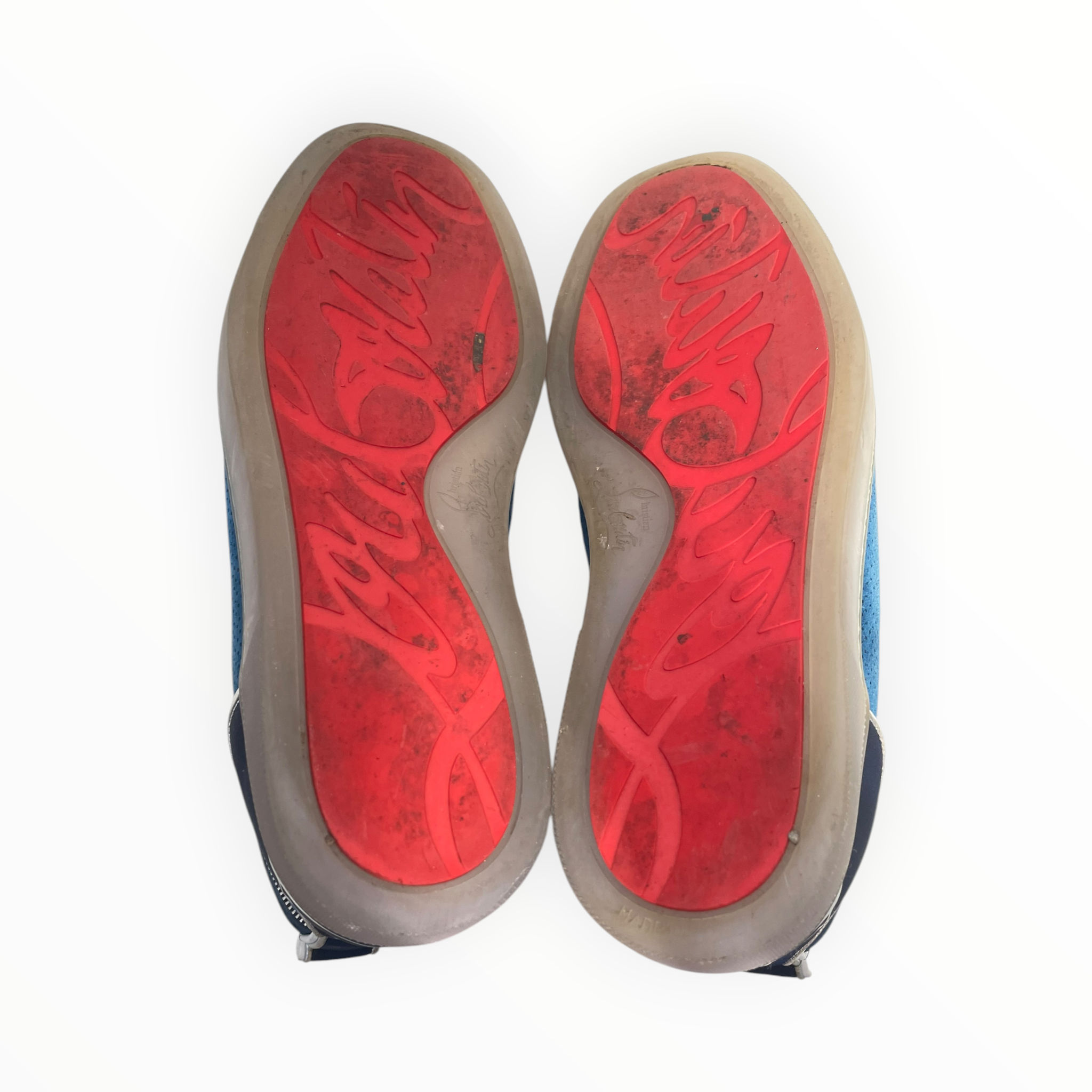 Christian Louboutin/Hi-Sneakers/US 9/Suede/BLU/two tone blue view 4