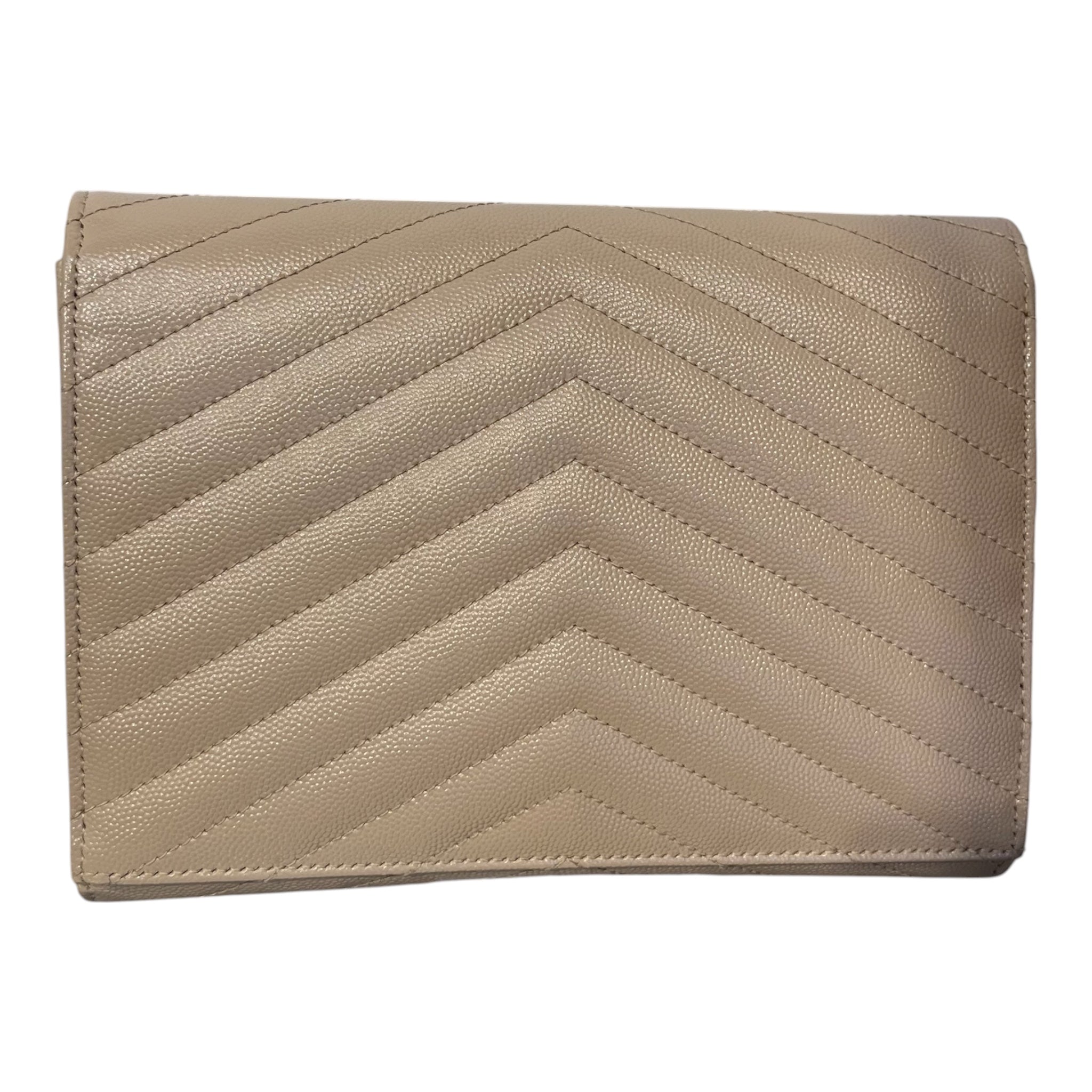 YVES SAINT LAURENT/Pouch/Leather/BEG/YSL MINI ENVELOPE CHAIN BAG view 2