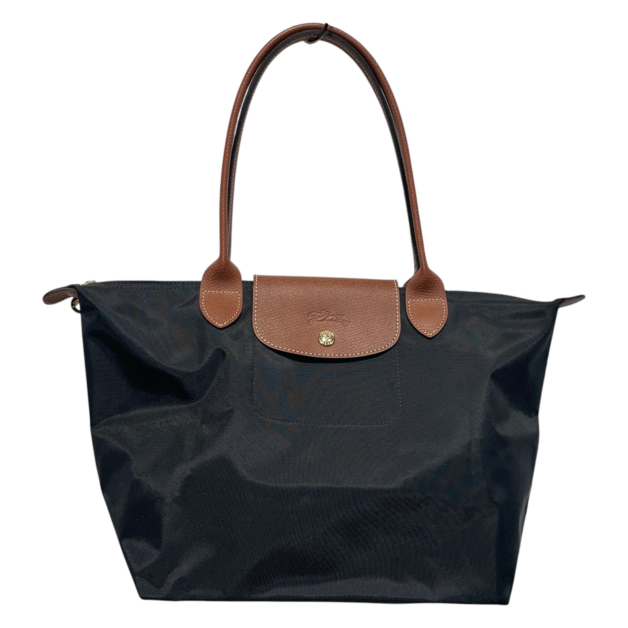 LONGCHAMP/Hand Bag/BLK/L2605089001 Brown handles view 1