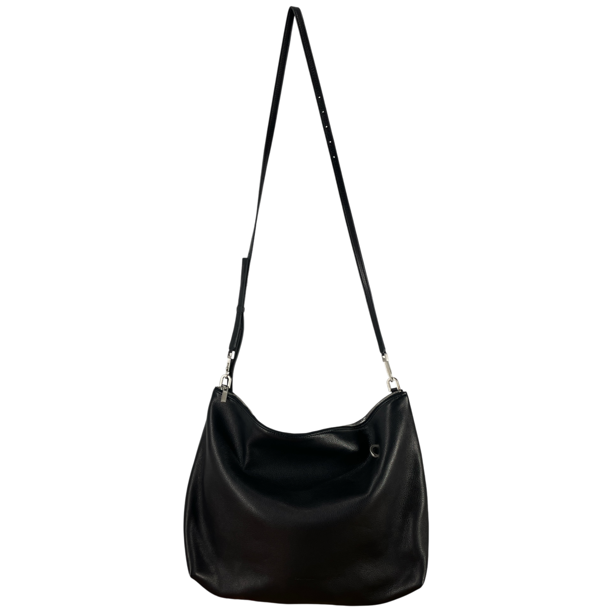 Rick Owens/Cross Body Bag/Leather/BLK/TOTE SLV HARDWARE view 2