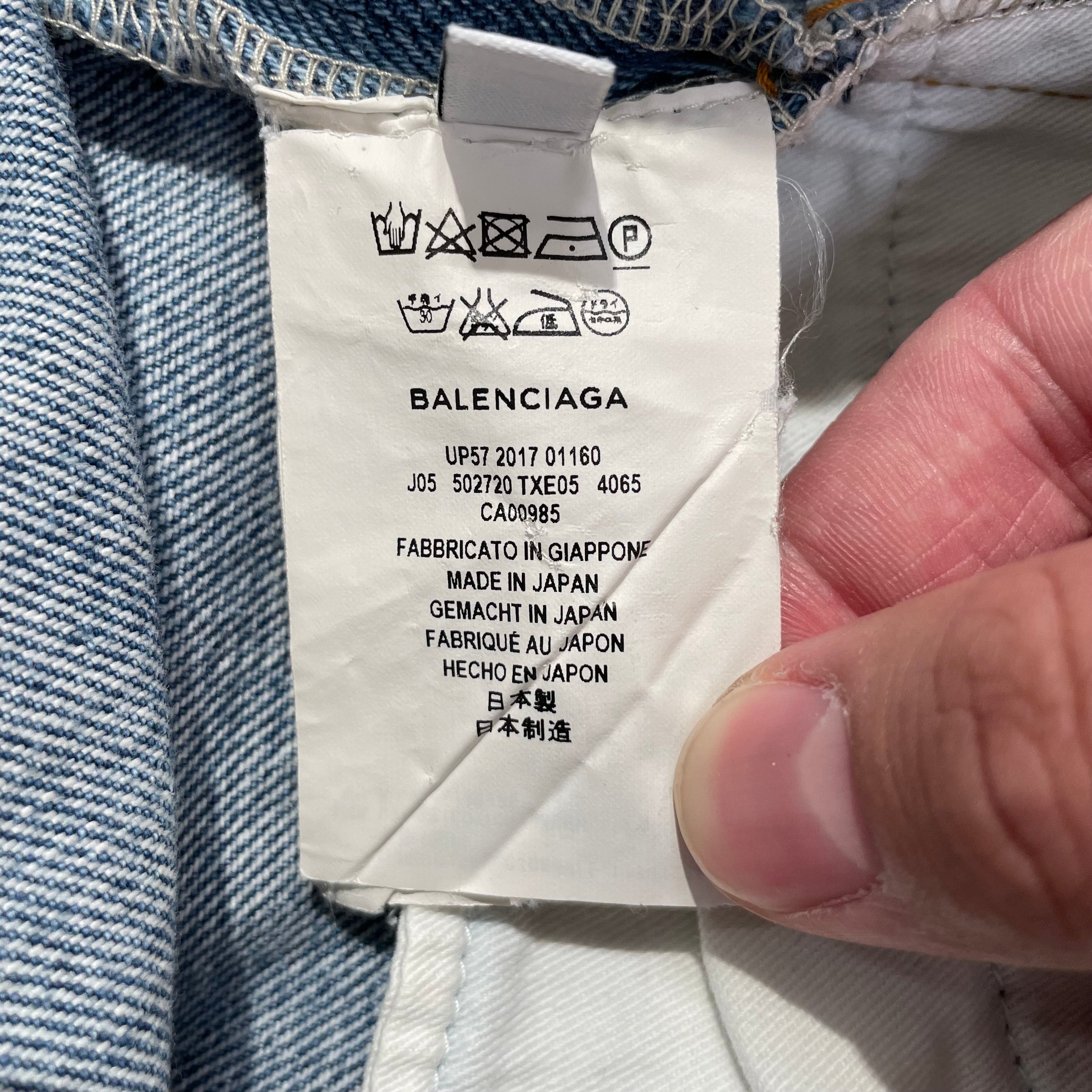 BALENCIAGA/Skirt/38/Cotton/BLU/BLUE DENIM MINI SKIRT view 4