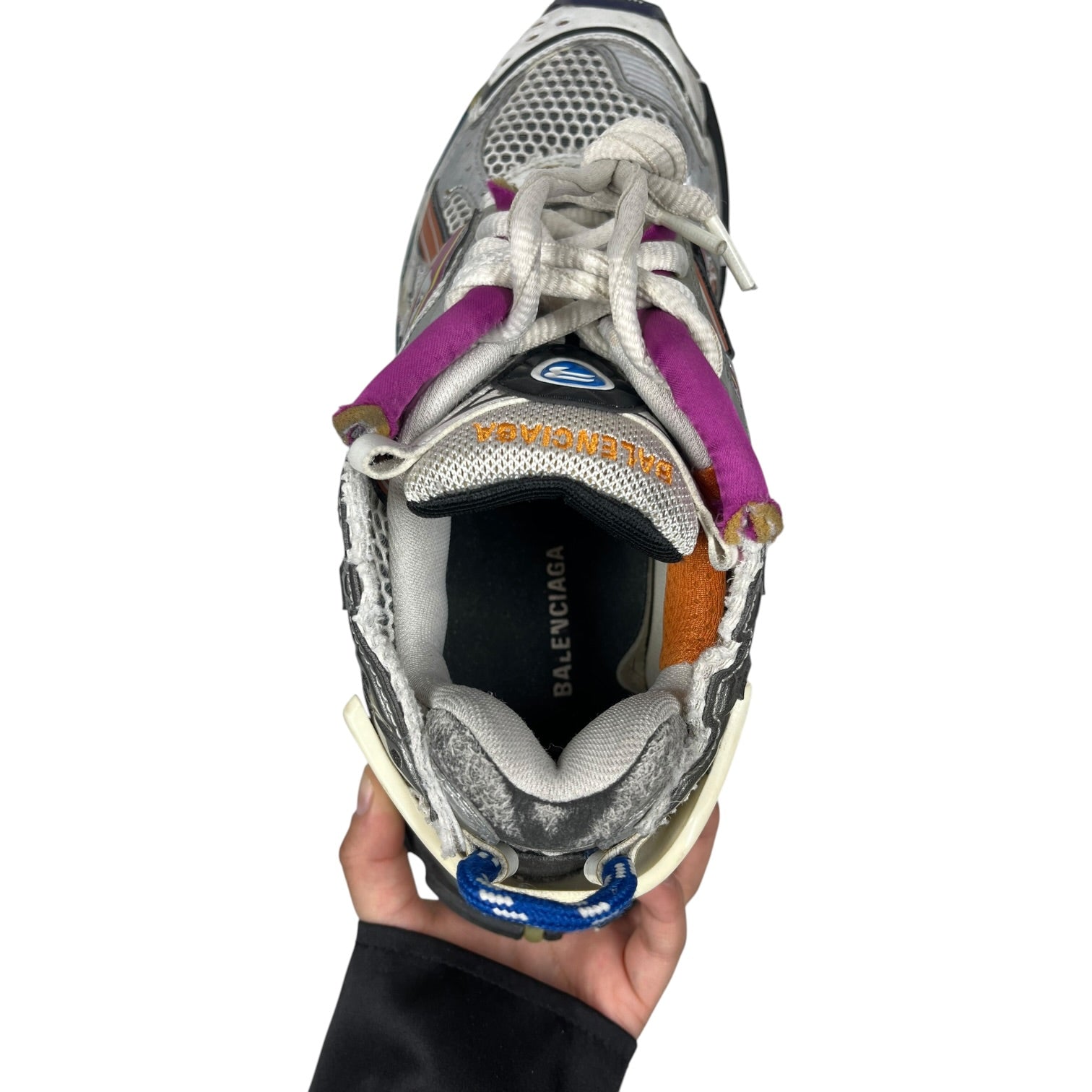 BALENCIAGA/Low-Sneakers/EU 38/Graphic/GRY/MULTICOLOR RUNNER view 3