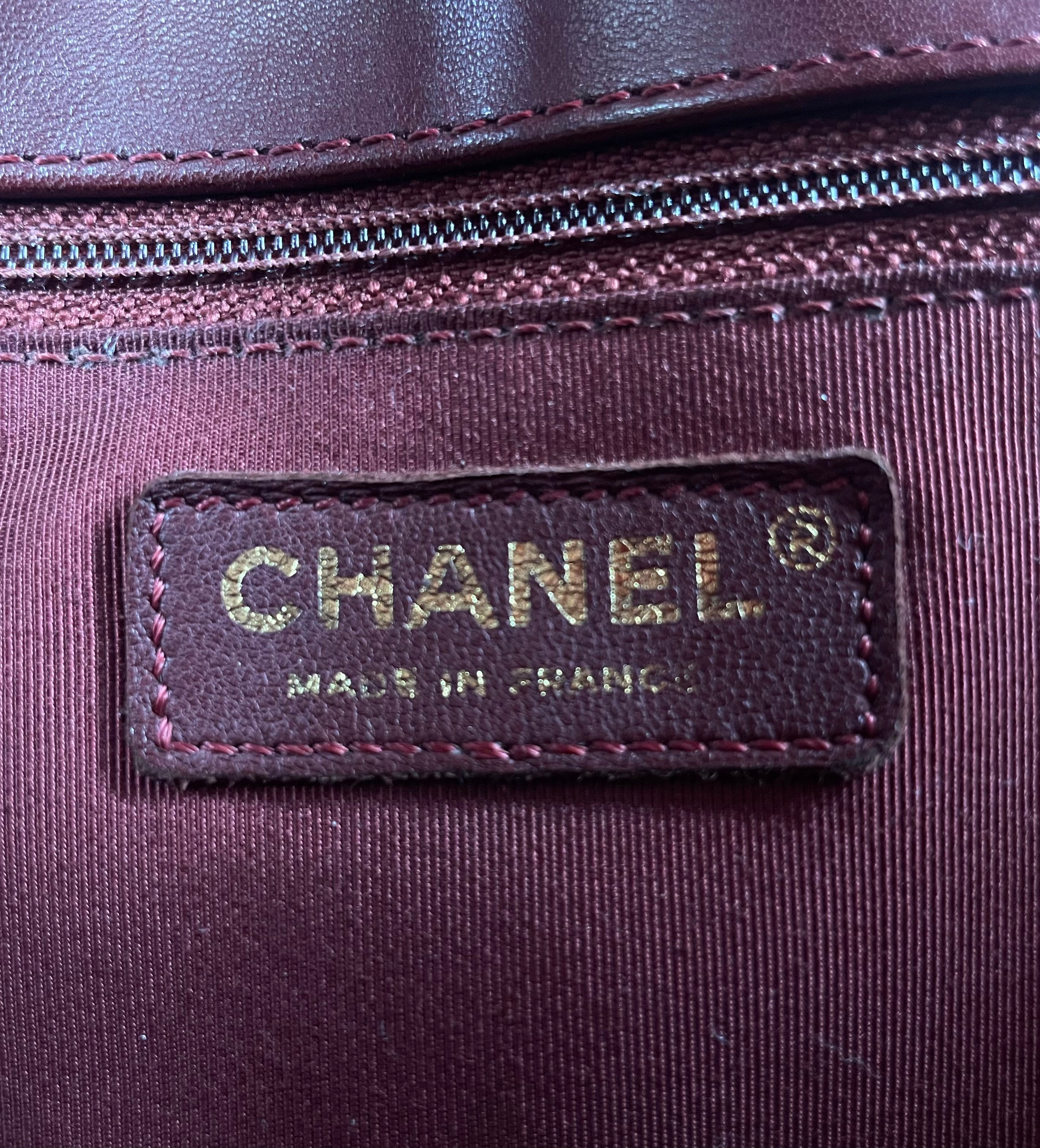 CHANEL/Hand Bag/Border/Leather/BRD/QUILTED LARGE BOY BAG view 6