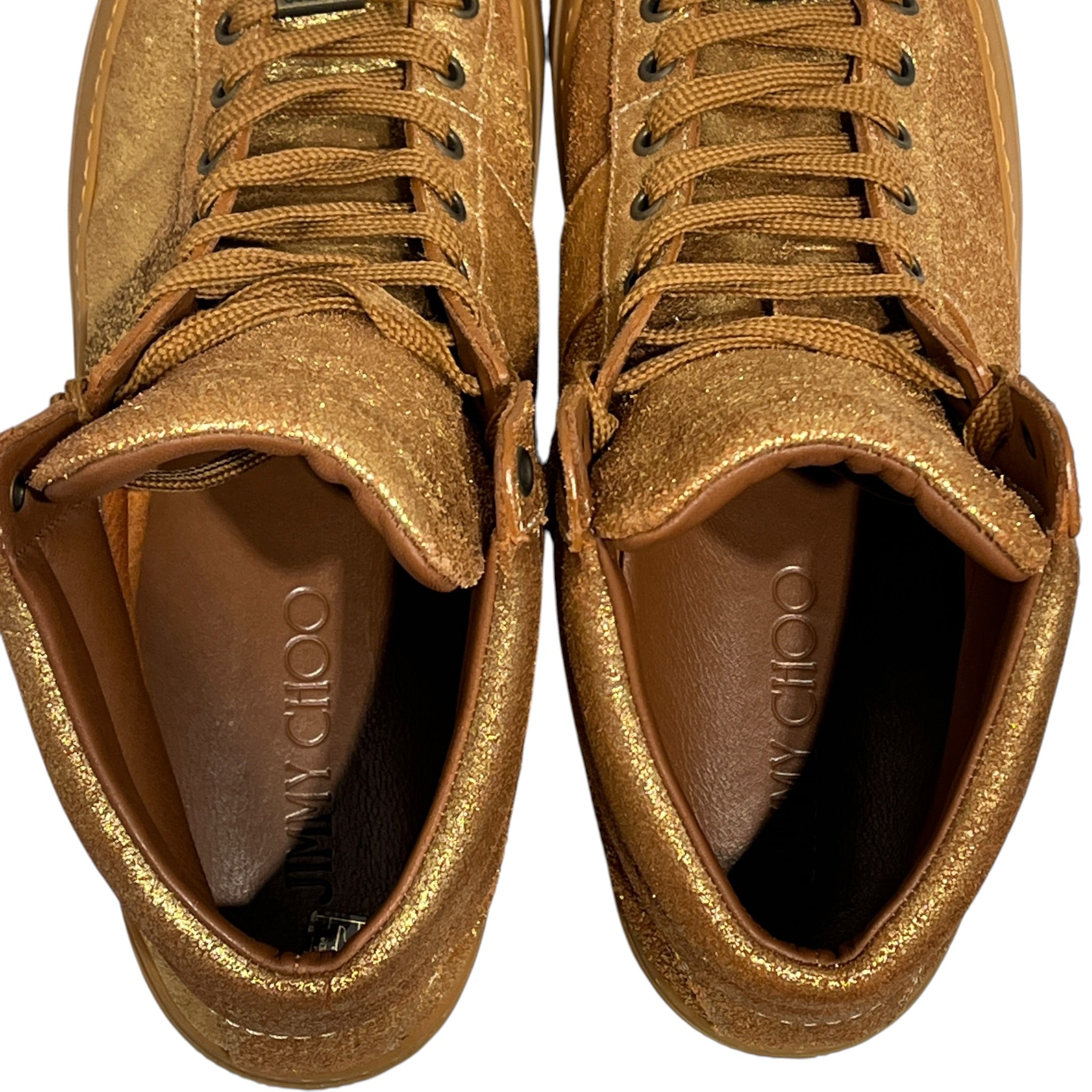 JIMMY CHOO/Hi-Sneakers/EU 45/Iridescent/GLD/BELGRAVIA GOLD HIGHTOP SNEAKER view 3