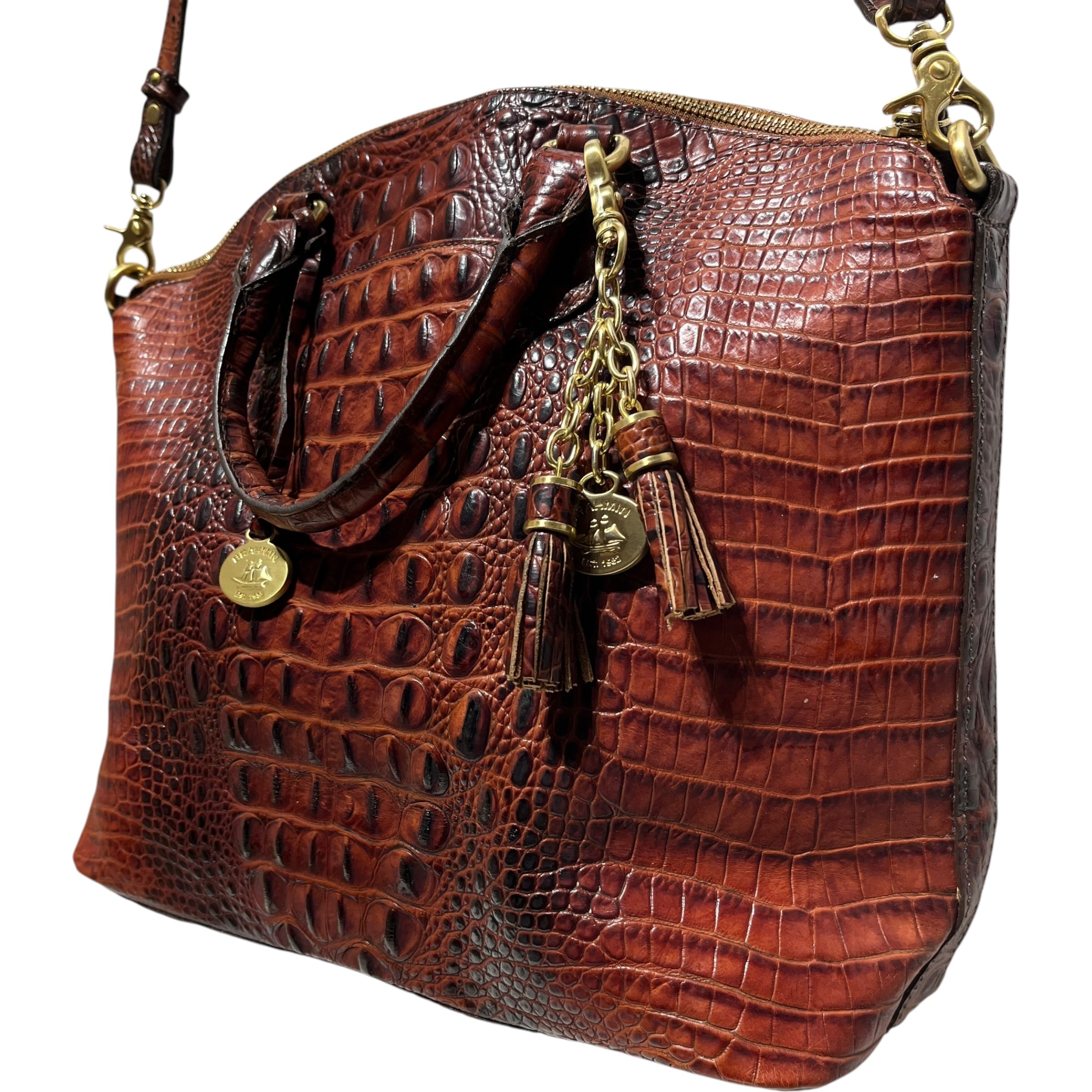Brahmin/Hand Bag/Animal Pattern/Leather/BRW/Duxbury Satchel view 2
