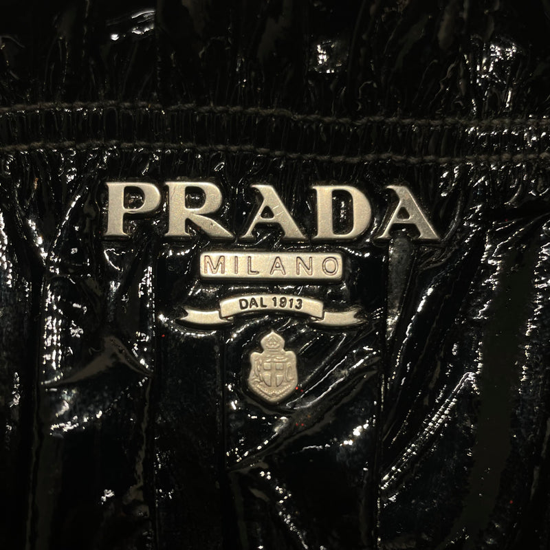 PRADA/Bag/Leather/BLK/Gaufre