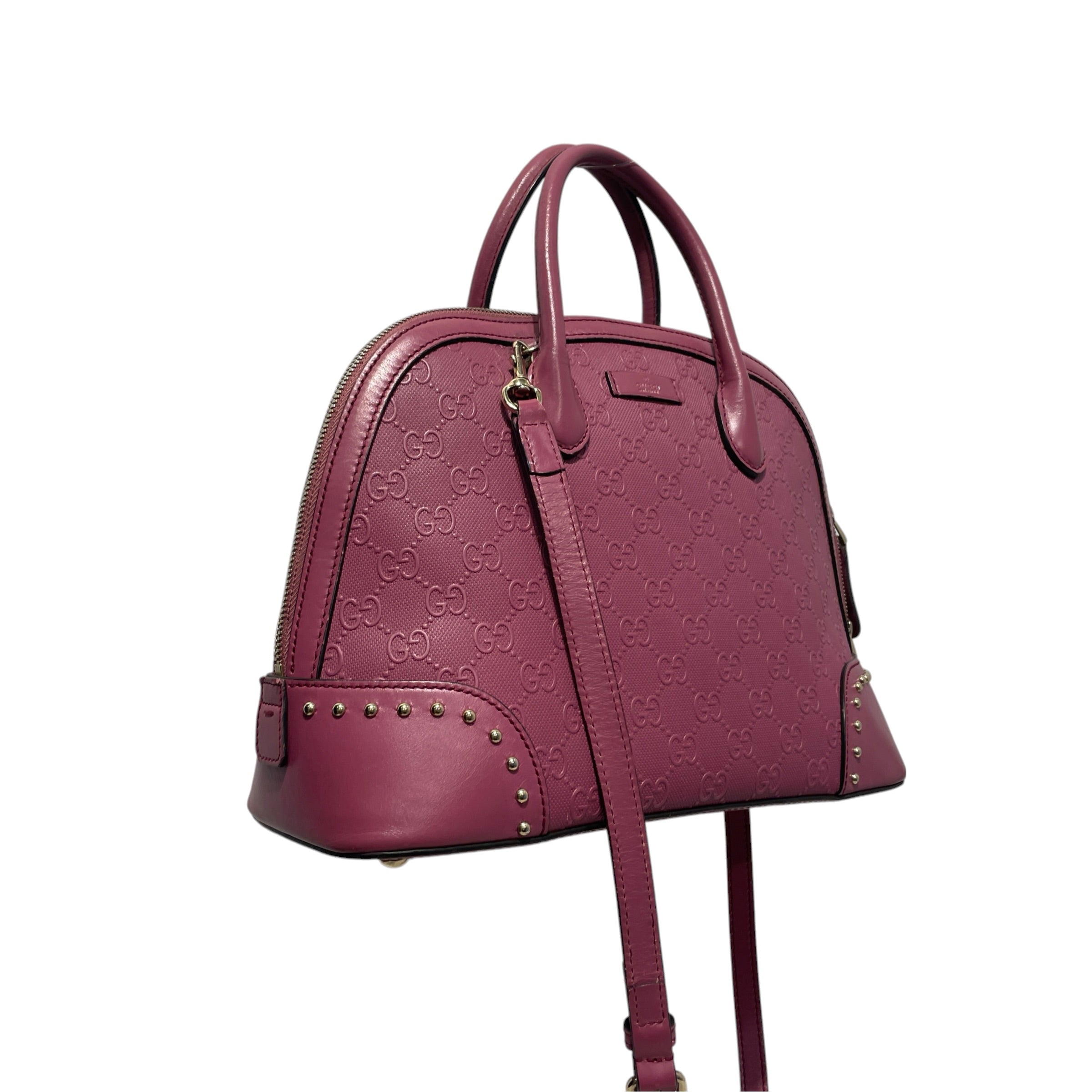 GUCCI/Hand Bag/Monogram/Leather/PPL/Studded Dome Tote view 2