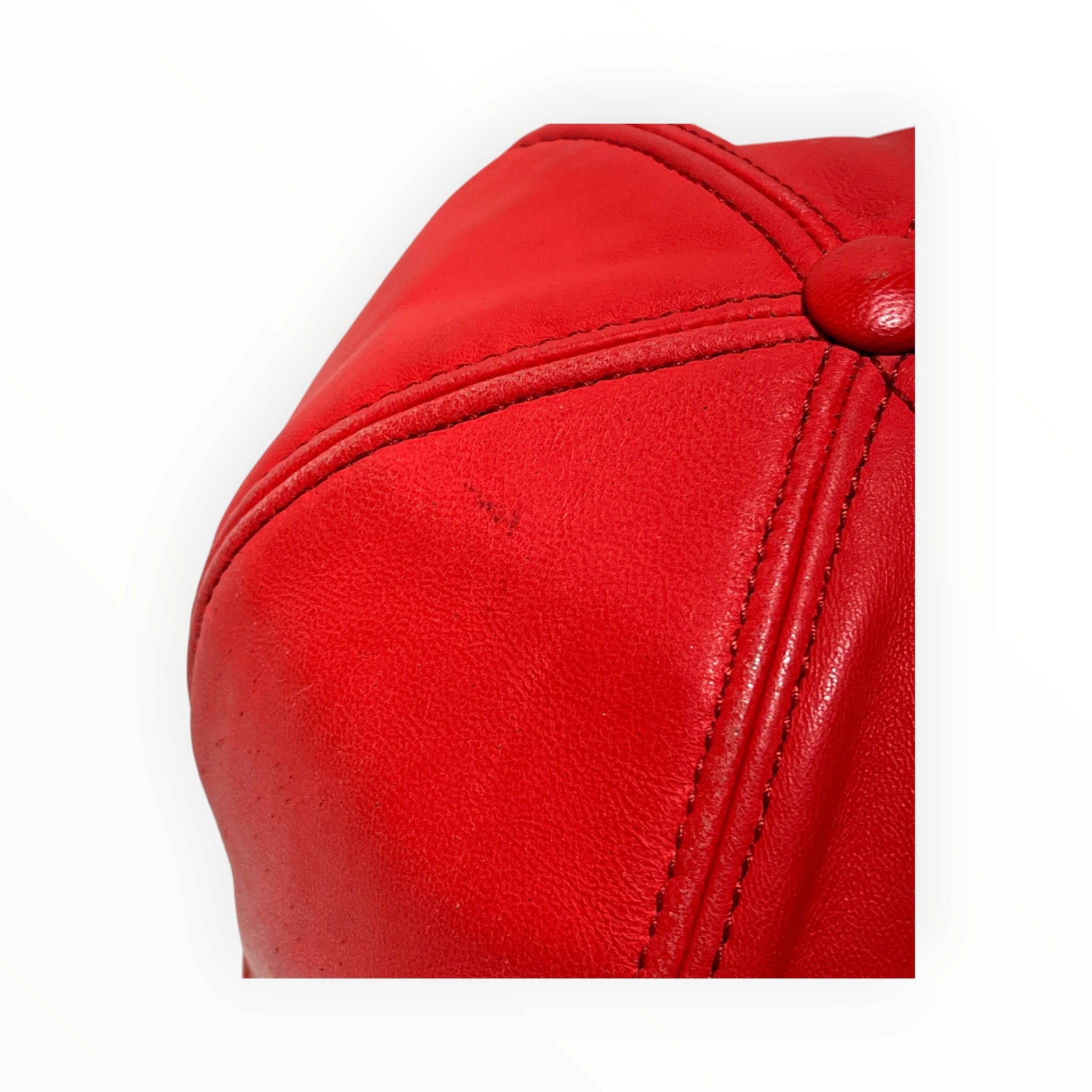 MOSCHINO/Trucker Cap/Leather/RED/Moschino Double Brim Hat view 10