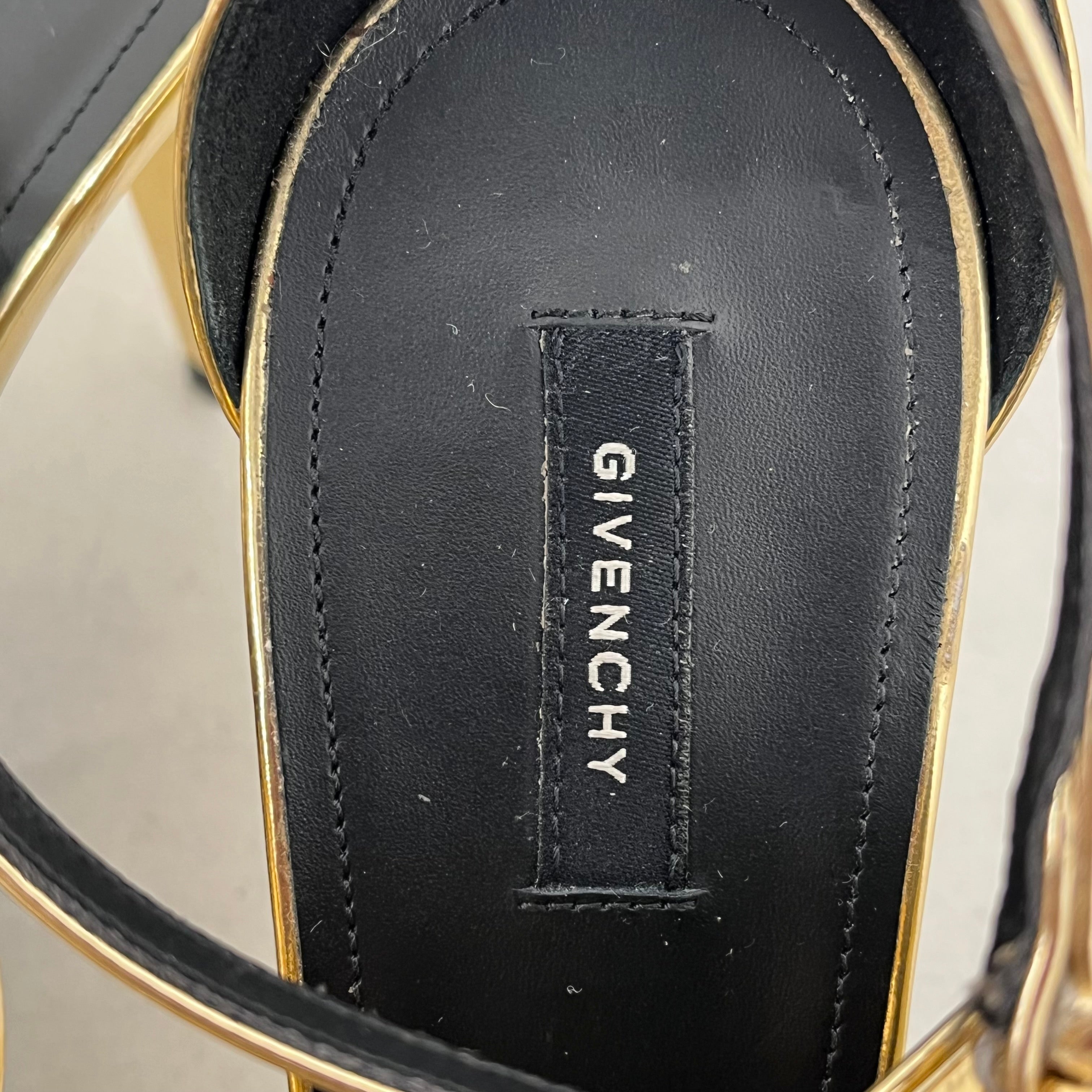GIVENCHY/Heels/US 7.5/Nylon/GLD/SLICED SQUARE MIRRIOR view 5