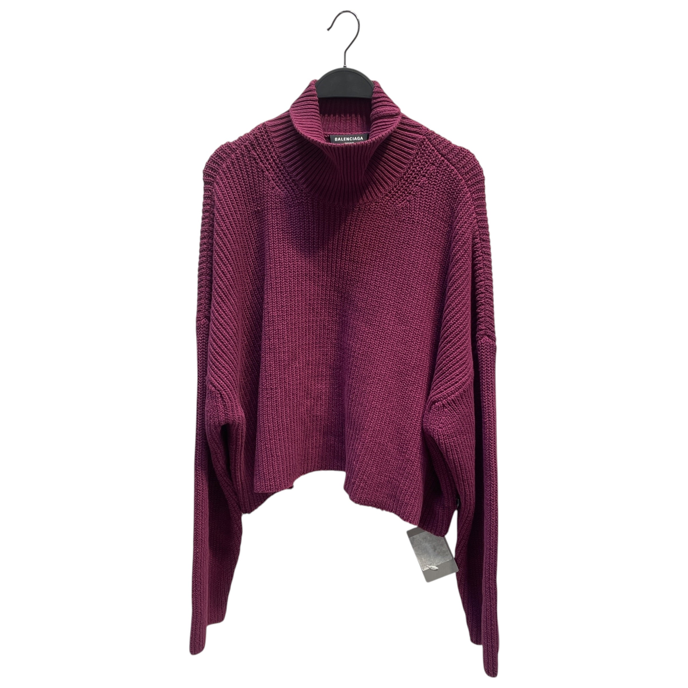 BALENCIAGA/Heavy Sweater/S/Cotton/PPL/Cropped Sweater view 1