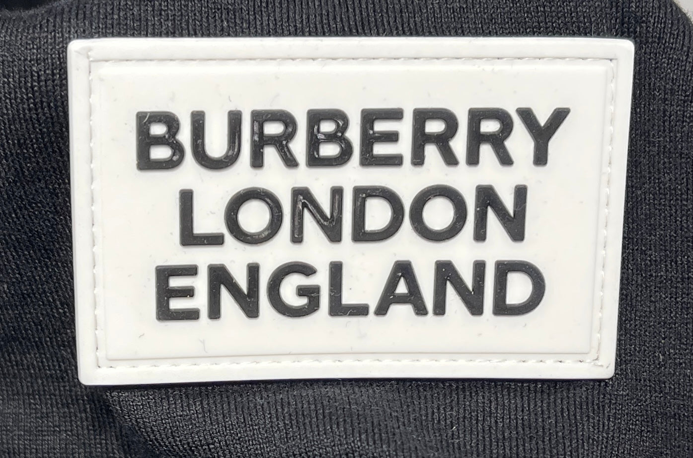 BURBERRY LONDON/LS T-Shirt/L/Cotton/BLK/Graphic/cut-out sleeve montage print view 6