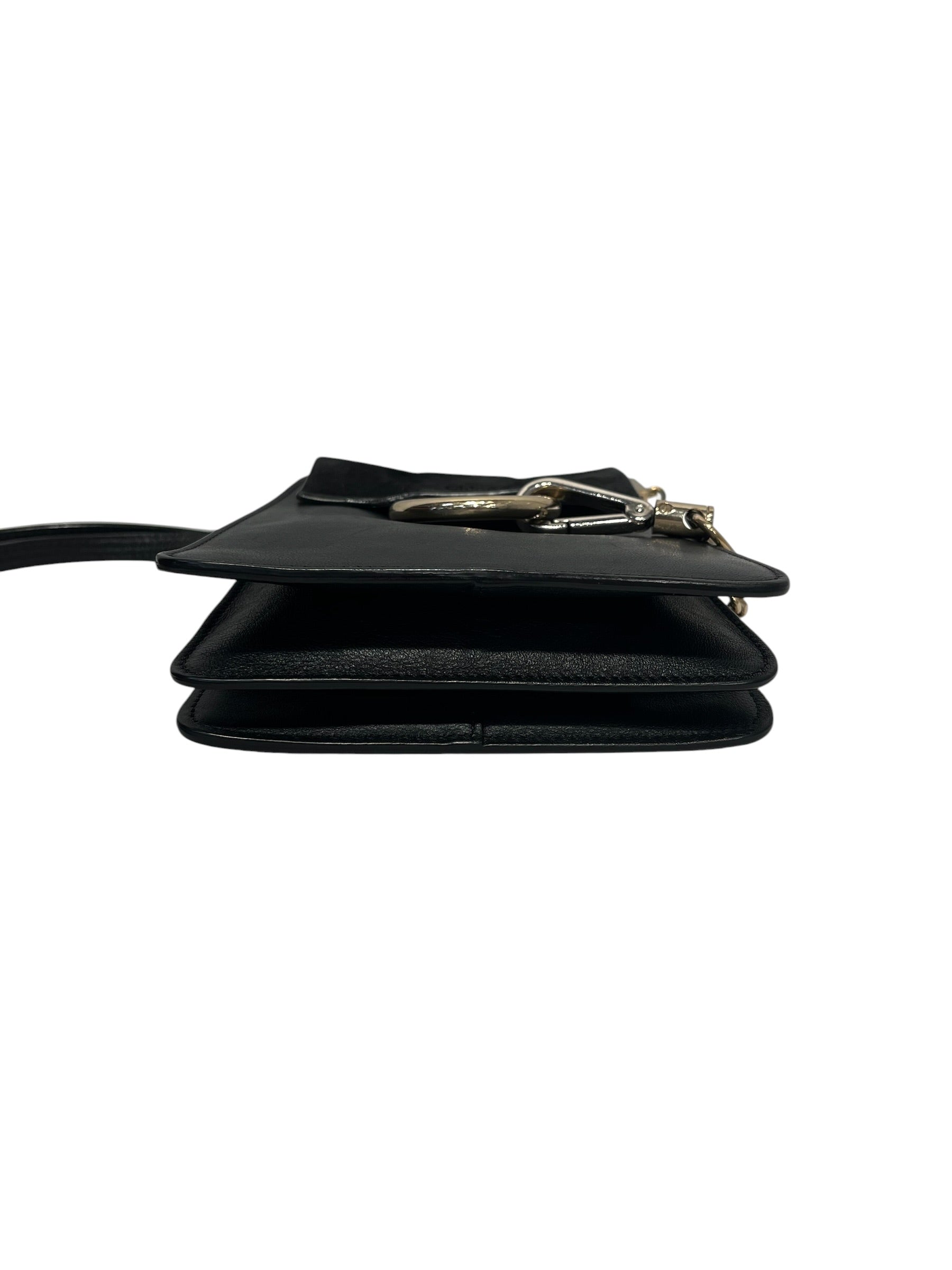 Chloe/Cross Body Bag/Leather/BLK/C0MMG2 Faye LeatherBag GldRing view 4