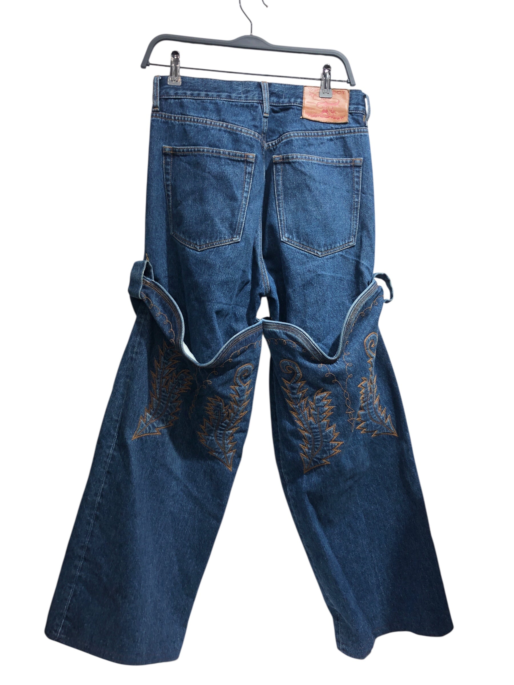 Y/PROJECT/Pants/30/Denim/NVY/Removeable Cowboy Cuff view 2