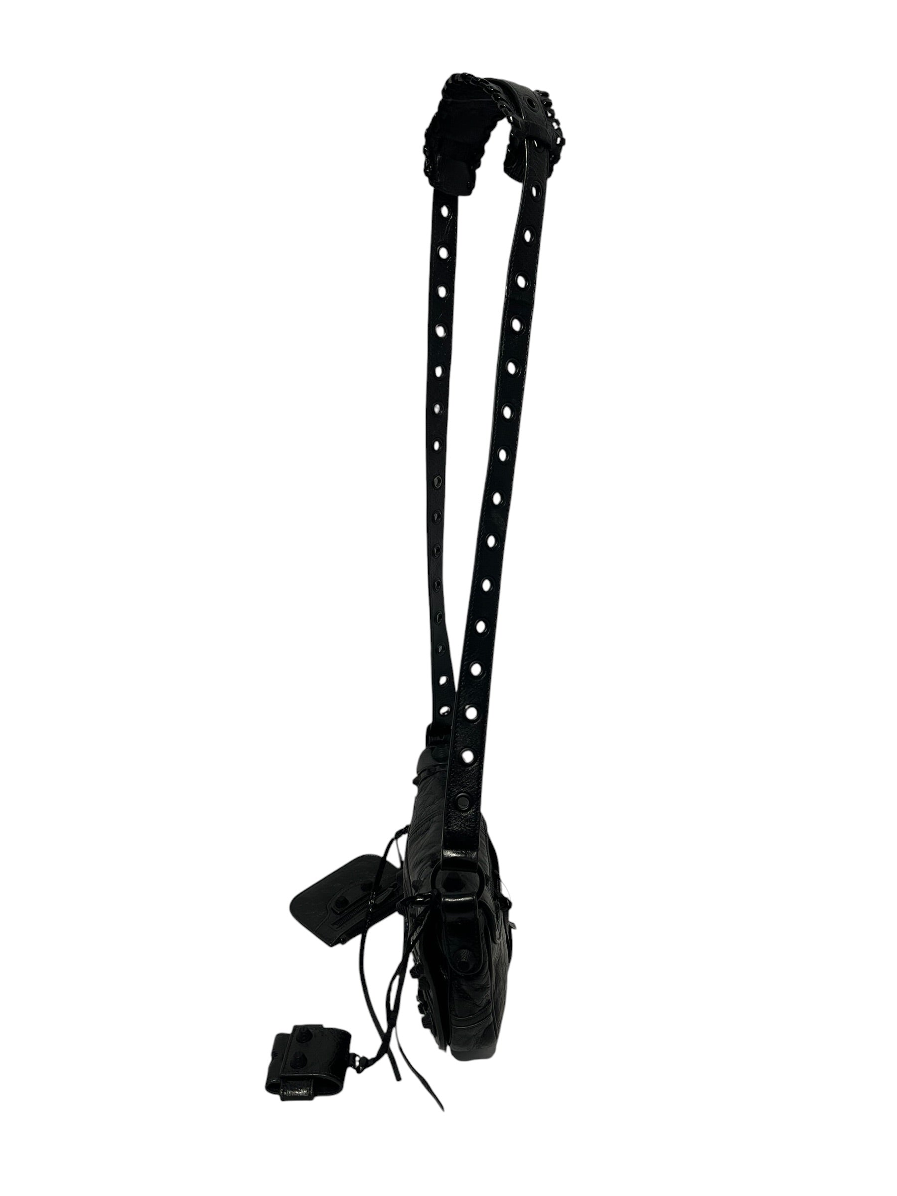 BALENCIAGA/Cross Body Bag/Lambskin/BLK/Le cagole xs flap Bag view 2