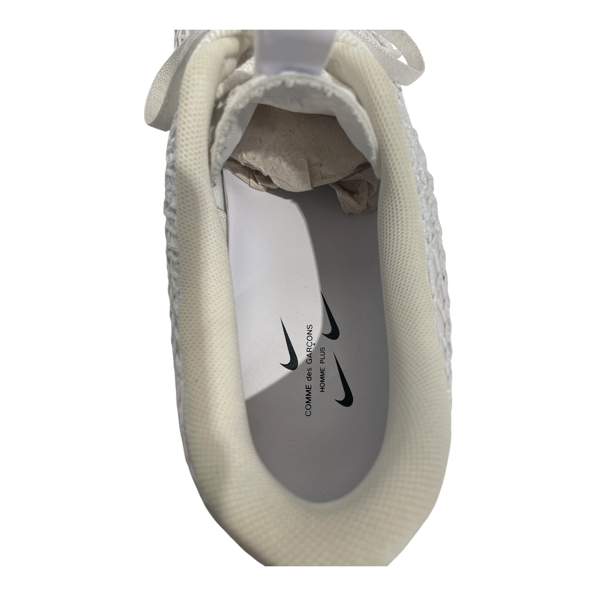 NIKE/X COMME DES GARCONS HOMME PLUS AIR REJUVEN8/Low-Sneakers/US 9/Polyester/WHT/IF0364-100 view 3