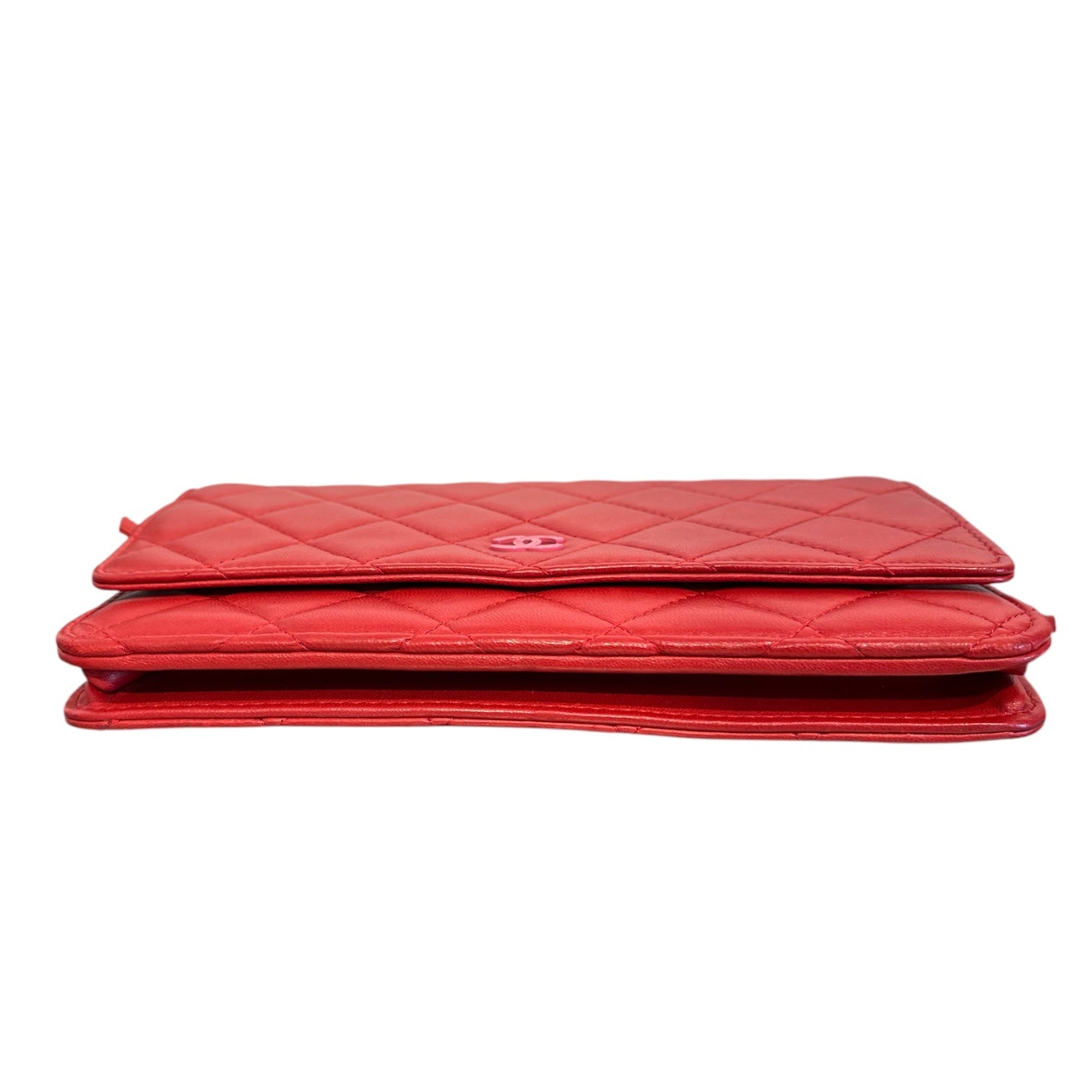 CHANEL/Cross Body Bag/RED/CAVIAR QUILTED view 3