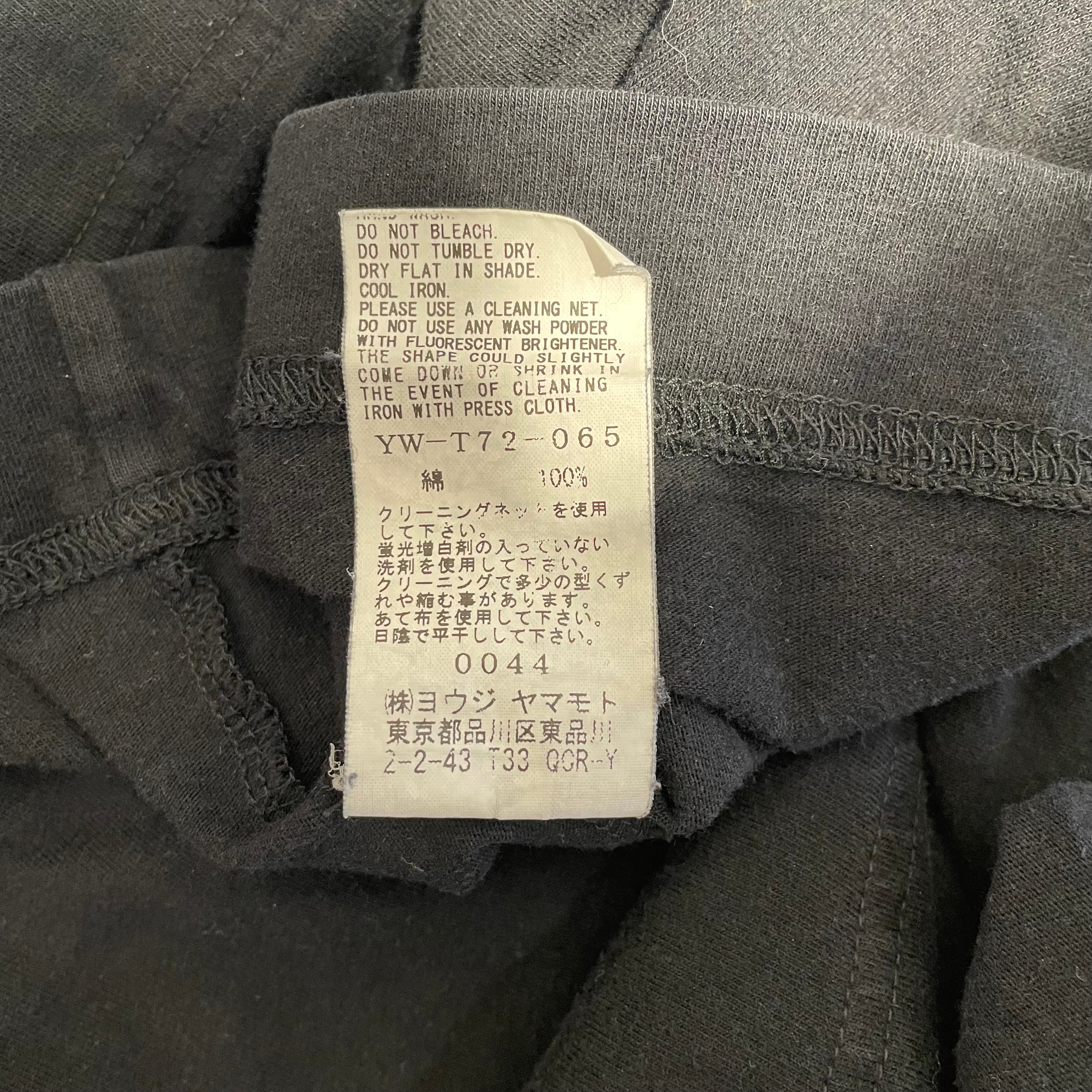 Y's/T-Shirt/2/Cotton/BLK/asymetric view 5