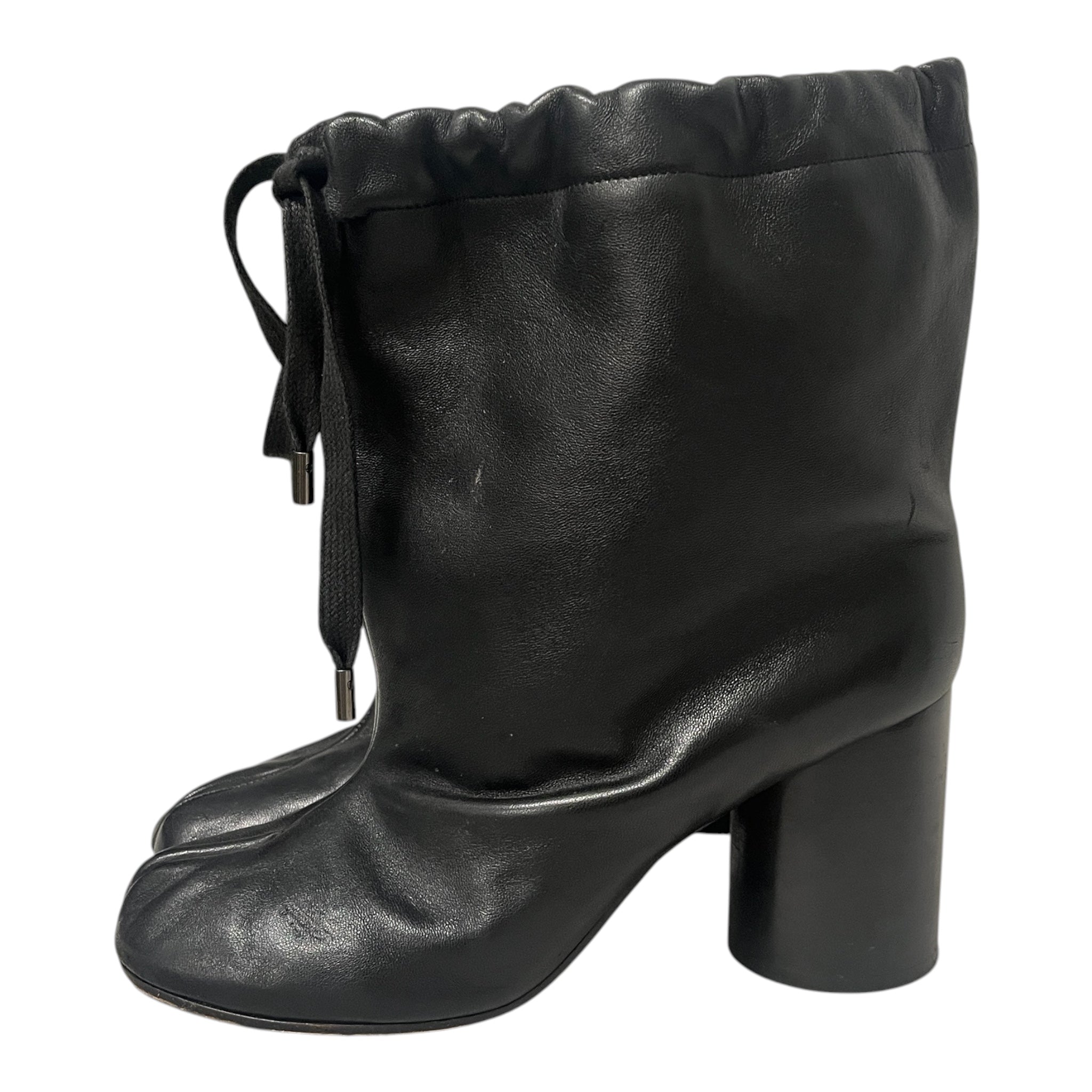 Maison Margiela/Boots/EU 40/Leather/BLK/DRAWSTRING TABIS view 1