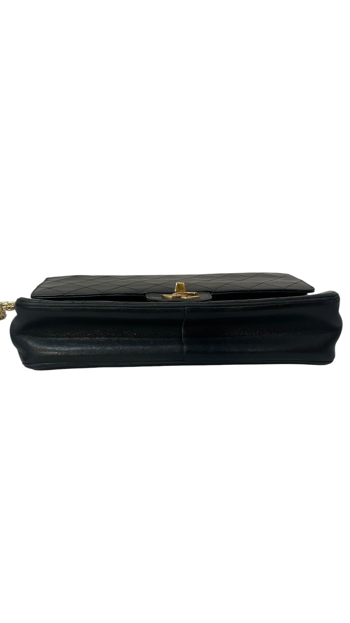 CHANEL/Bag/Lambskin/BLK/double flap medium classic view 3