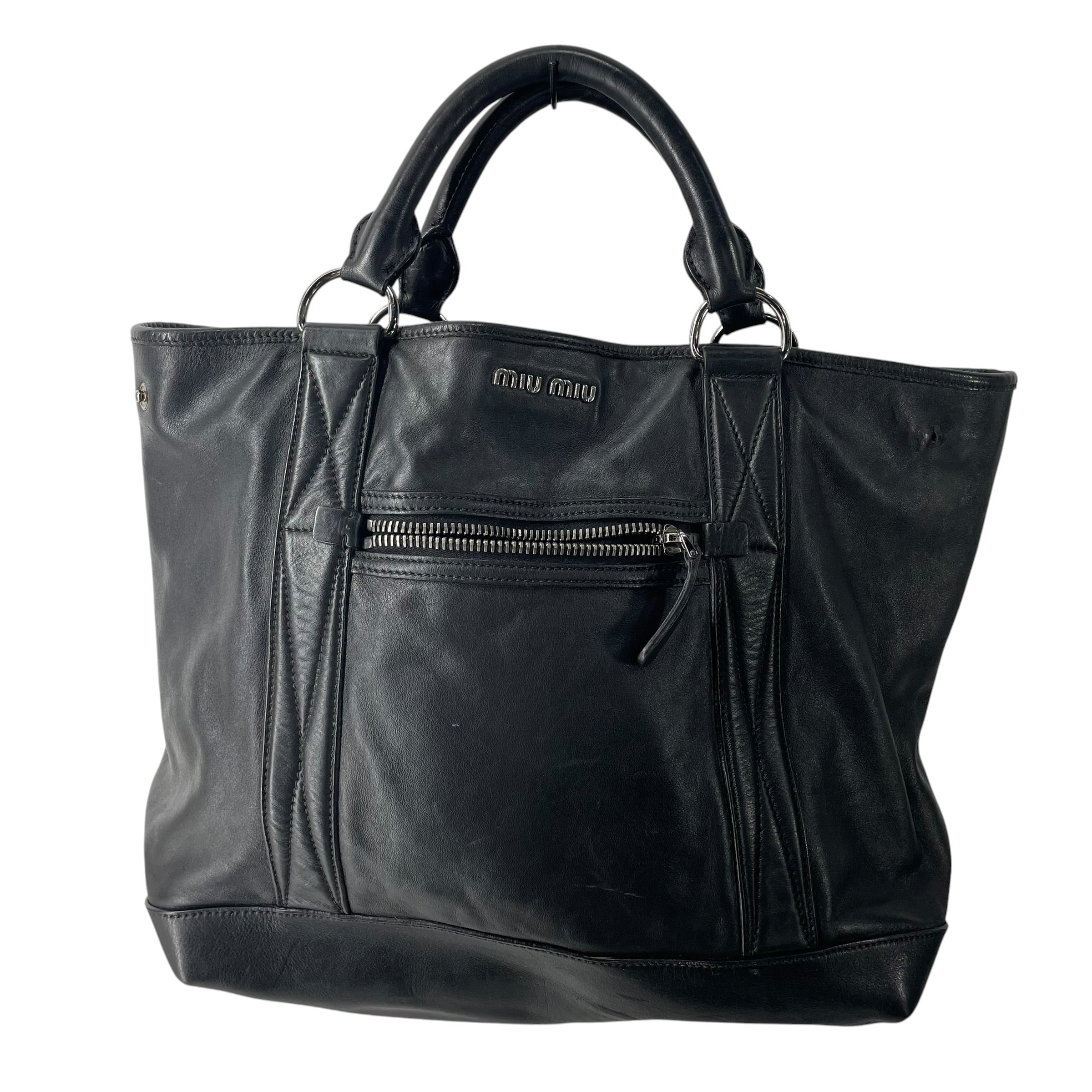 MIU MIU/Bag/Leather/BLK/MIU MIU BLACK LEATHER BAG 146 view 1