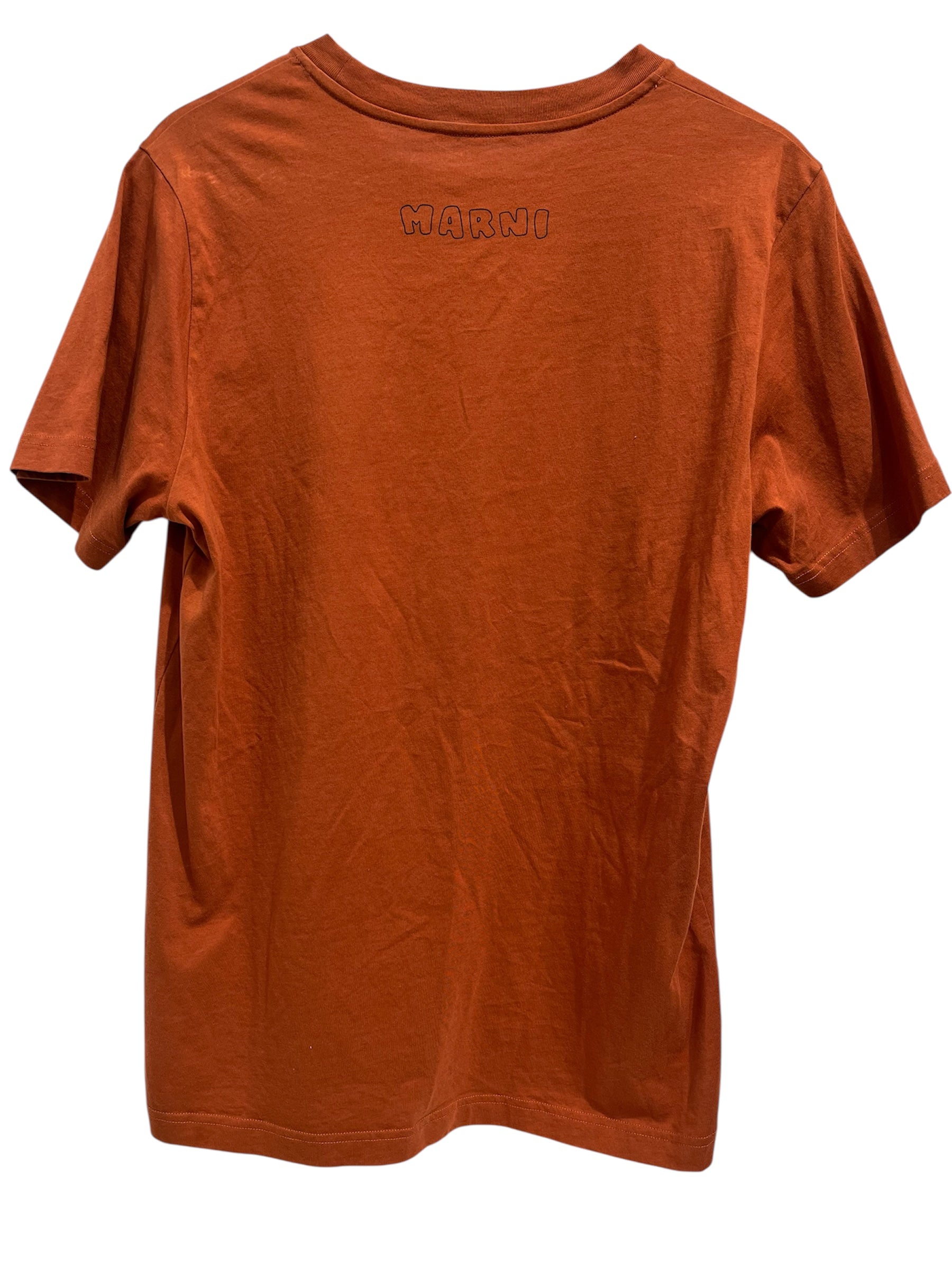 MARNI/T-Shirt/50/Cotton/BRW/Graphic/ZEBRA LOGO view 2