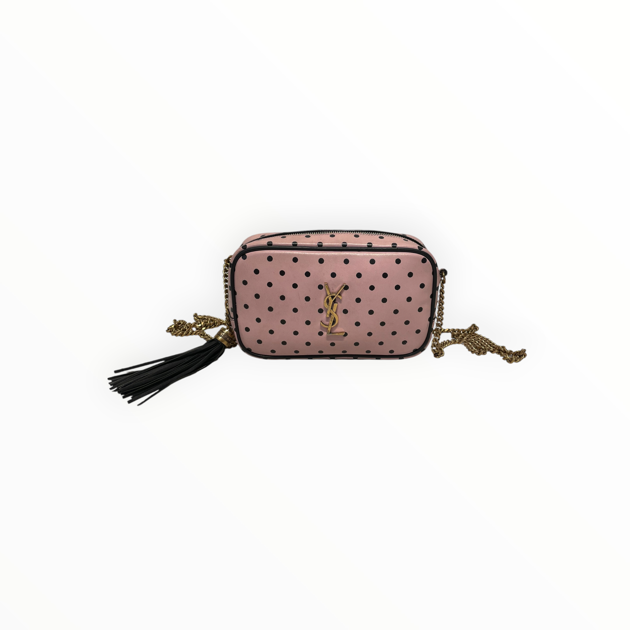 SAINT LAURENT/Bag/Polka dot/Leather/PNK/M.BAG MONO view 1