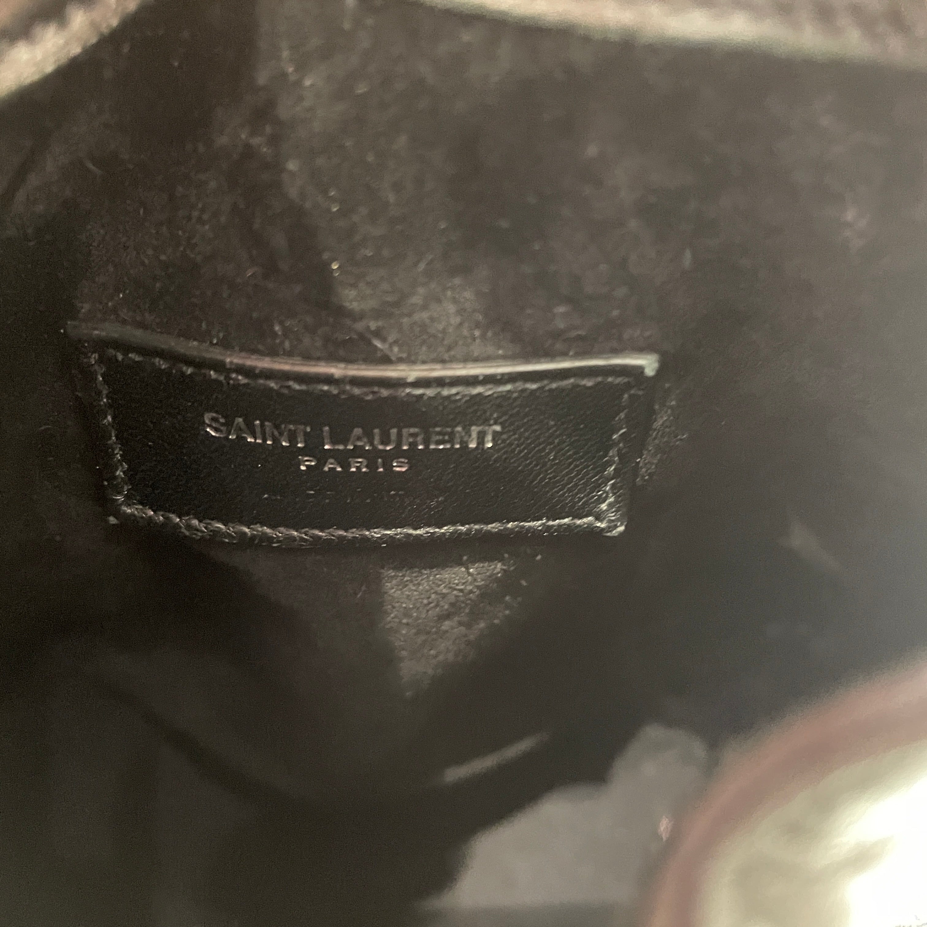 SAINT LAURENT/Bag/Floral Pattern/Leather/BLK/Floral Applique view 4